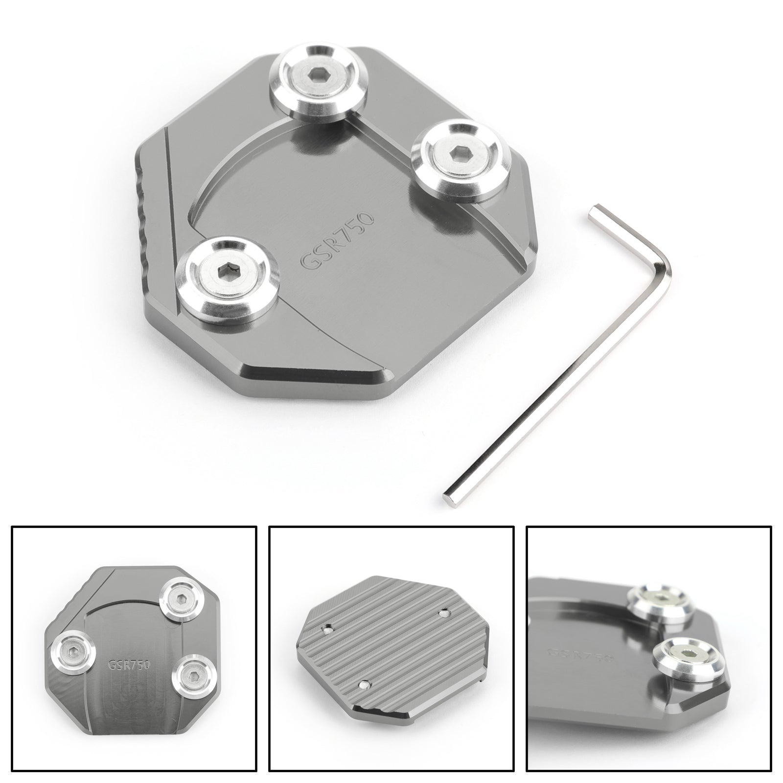 Placa de Extensión de Caballete Lateral Para Suzuki GSR 750 11-15 GSX-S1000/F 15-16 Genérico