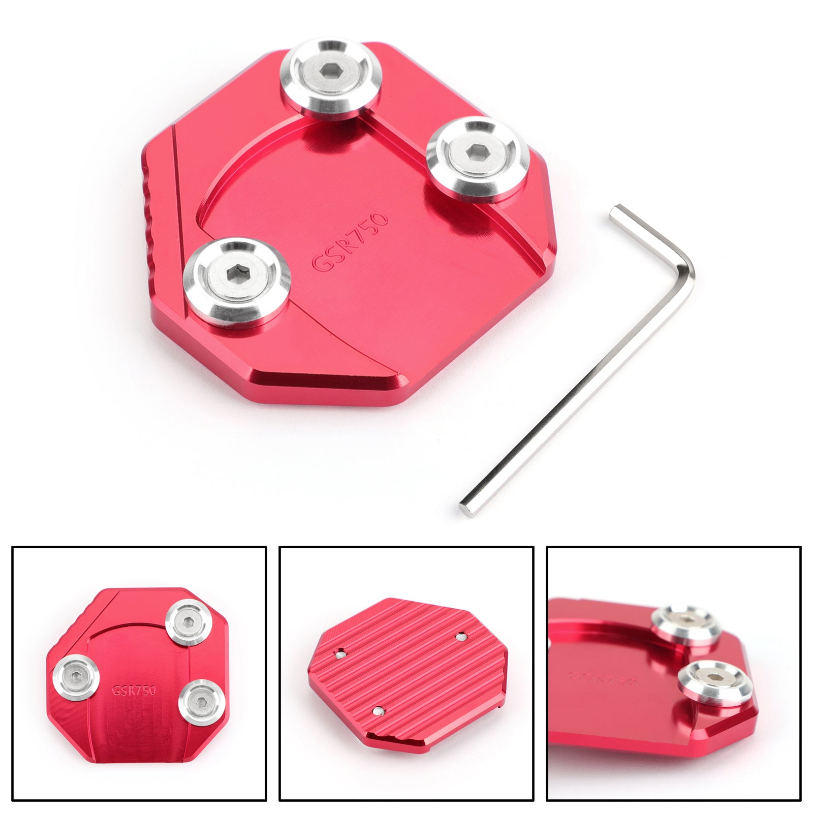 Placa de Extensión de Caballete Lateral Para Suzuki GSR 750 11-15 GSX-S1000/F 15-16 Genérico