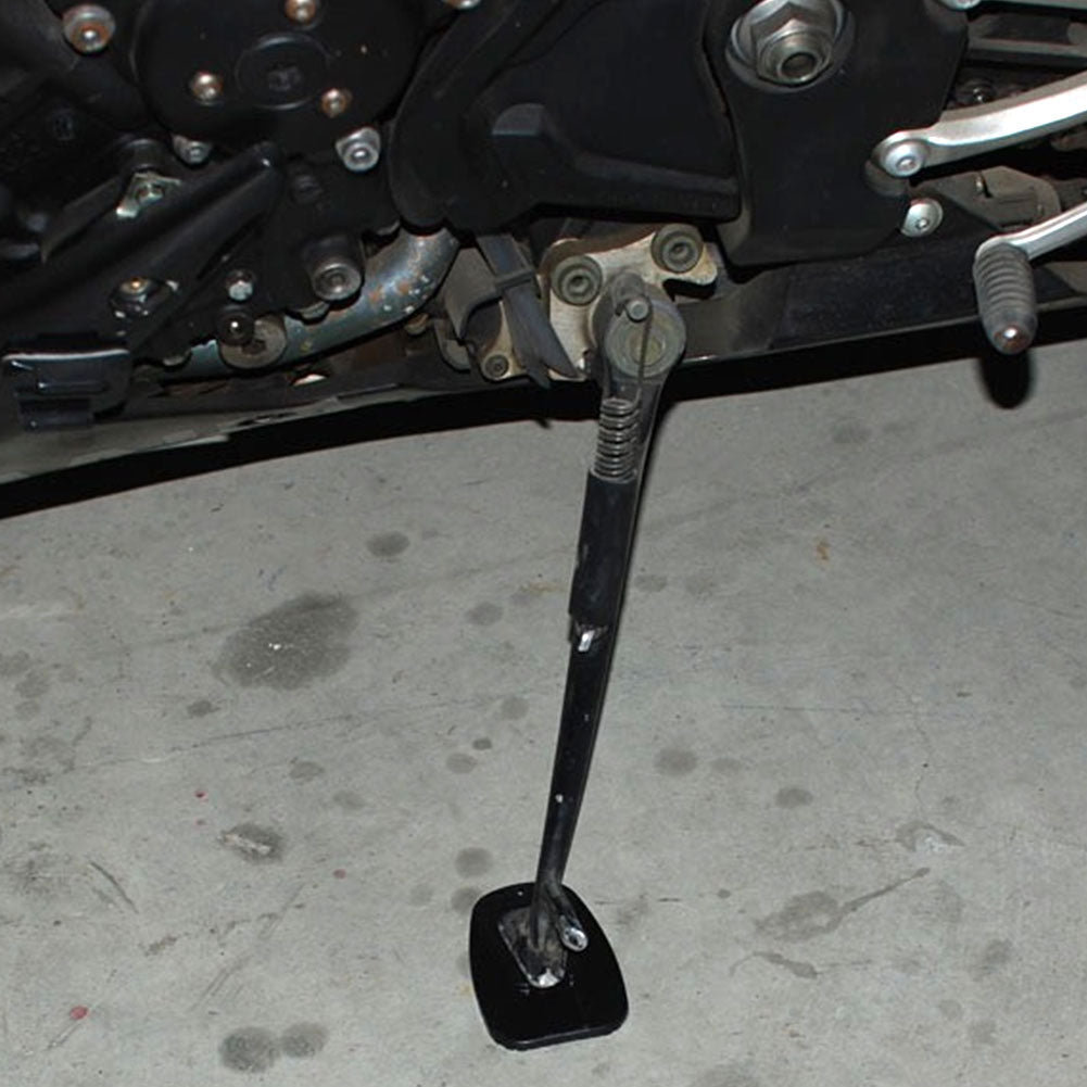 Plastic Aftermarket Motorcycle Kickstand Plate Biker'S Kick Stand Pad Black Generic