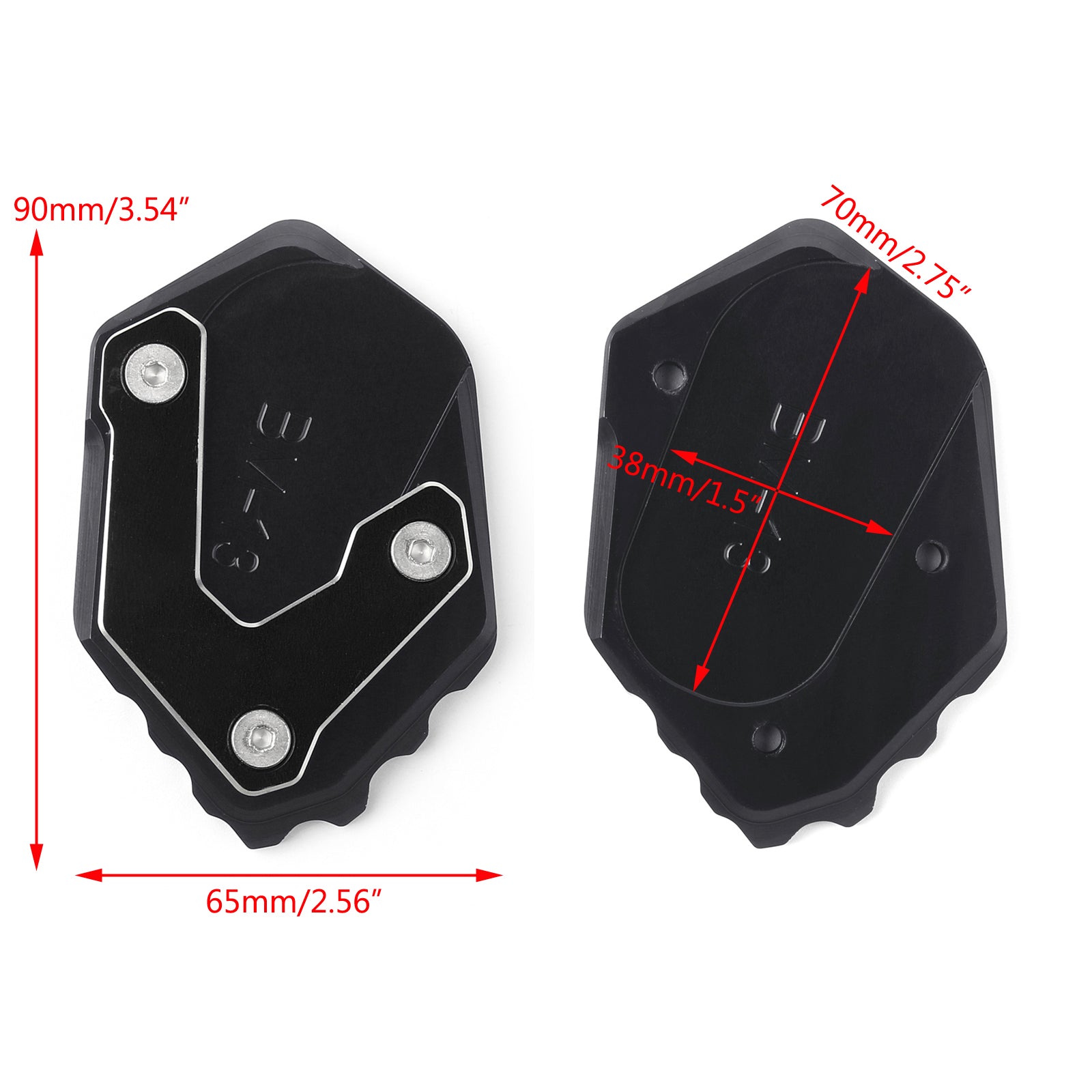 Almohadilla de extensión de placa de soporte lateral para BMW R1200GS LC 2013-18 F750GS 18-19 genérico