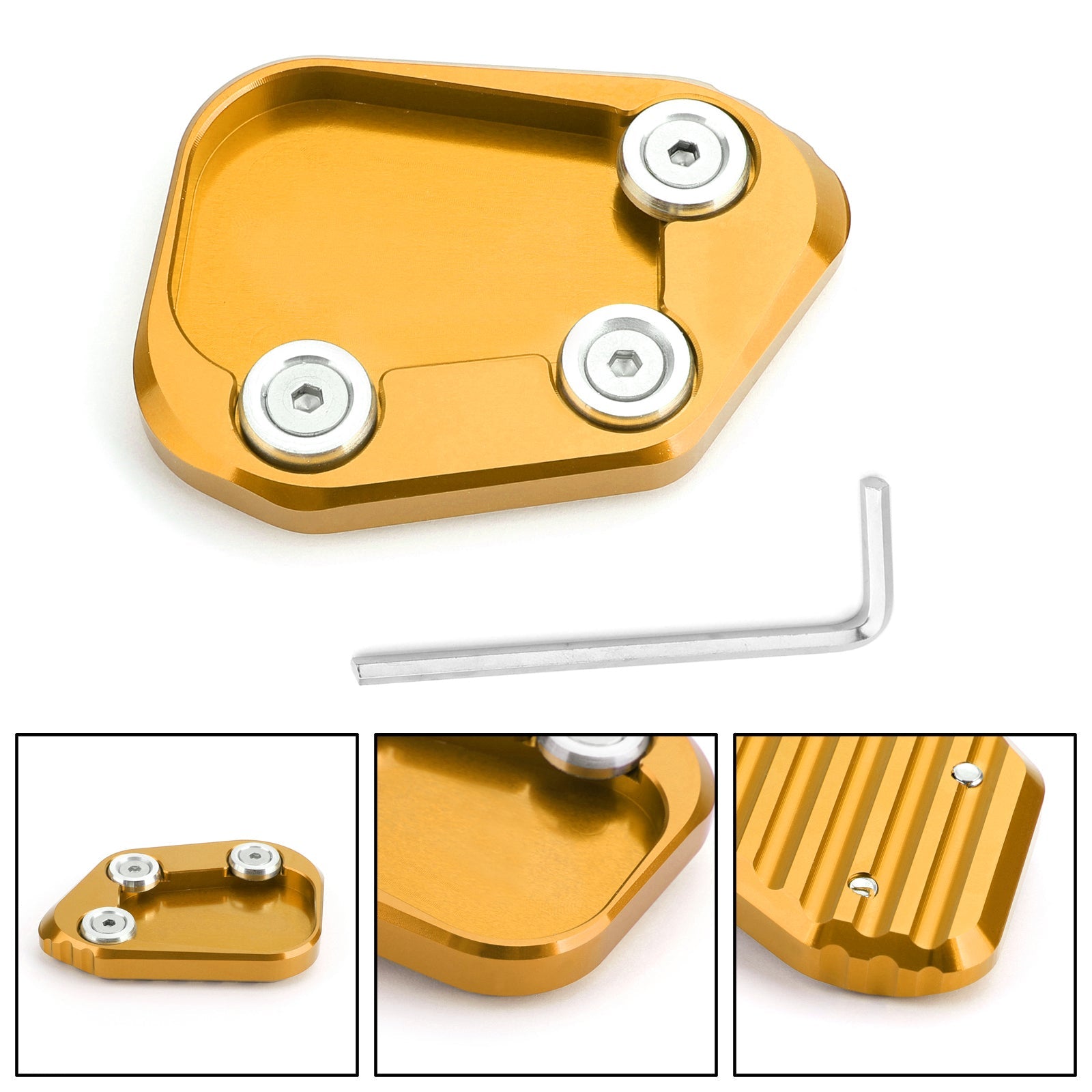 1x Kickstand Side Stand Extension Enlarger Pad For Honda CBR250RR 2017-2018 Generic