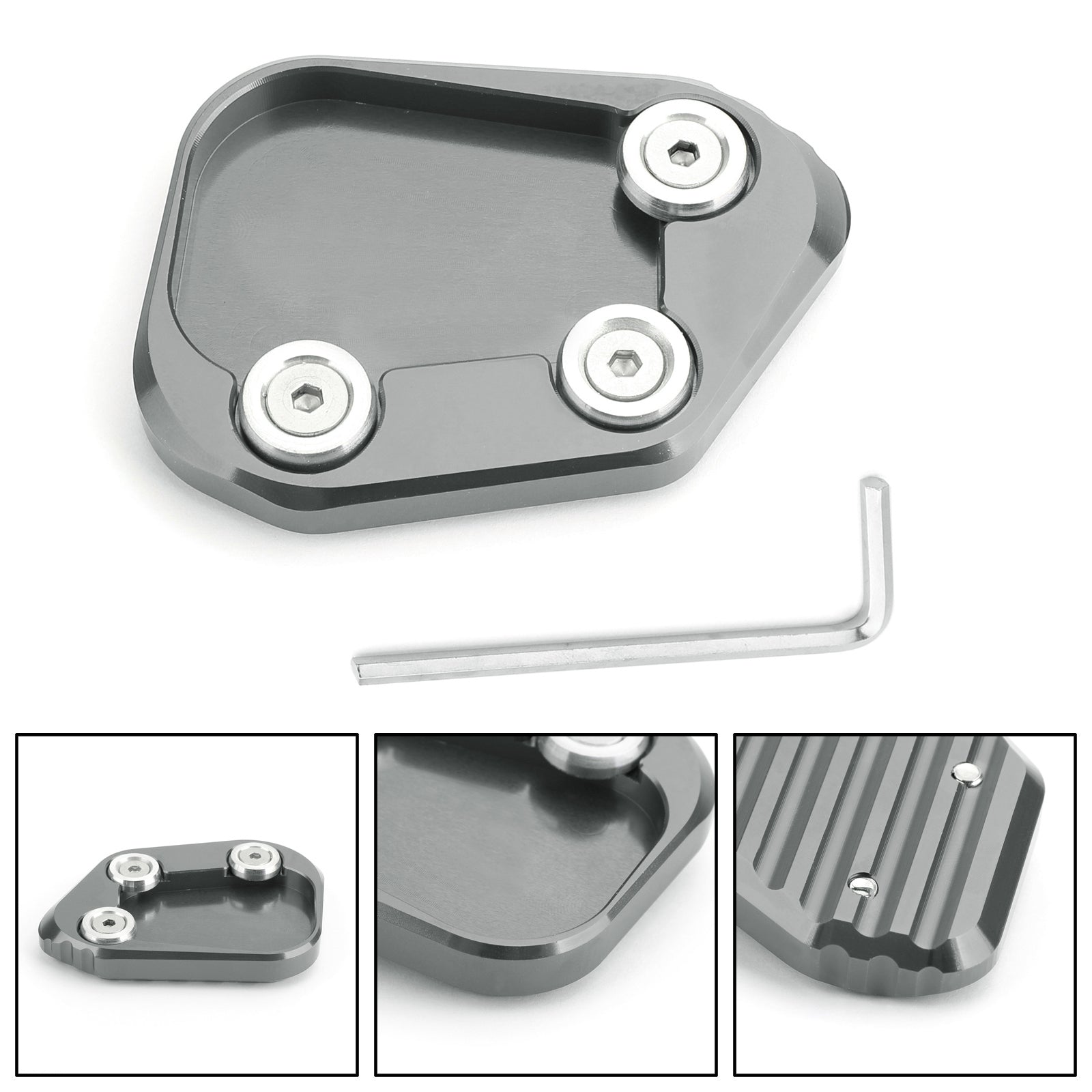 1x Kickstand Side Stand Extension Enlarger Pad For Honda CBR250RR 2017-2018 Generic