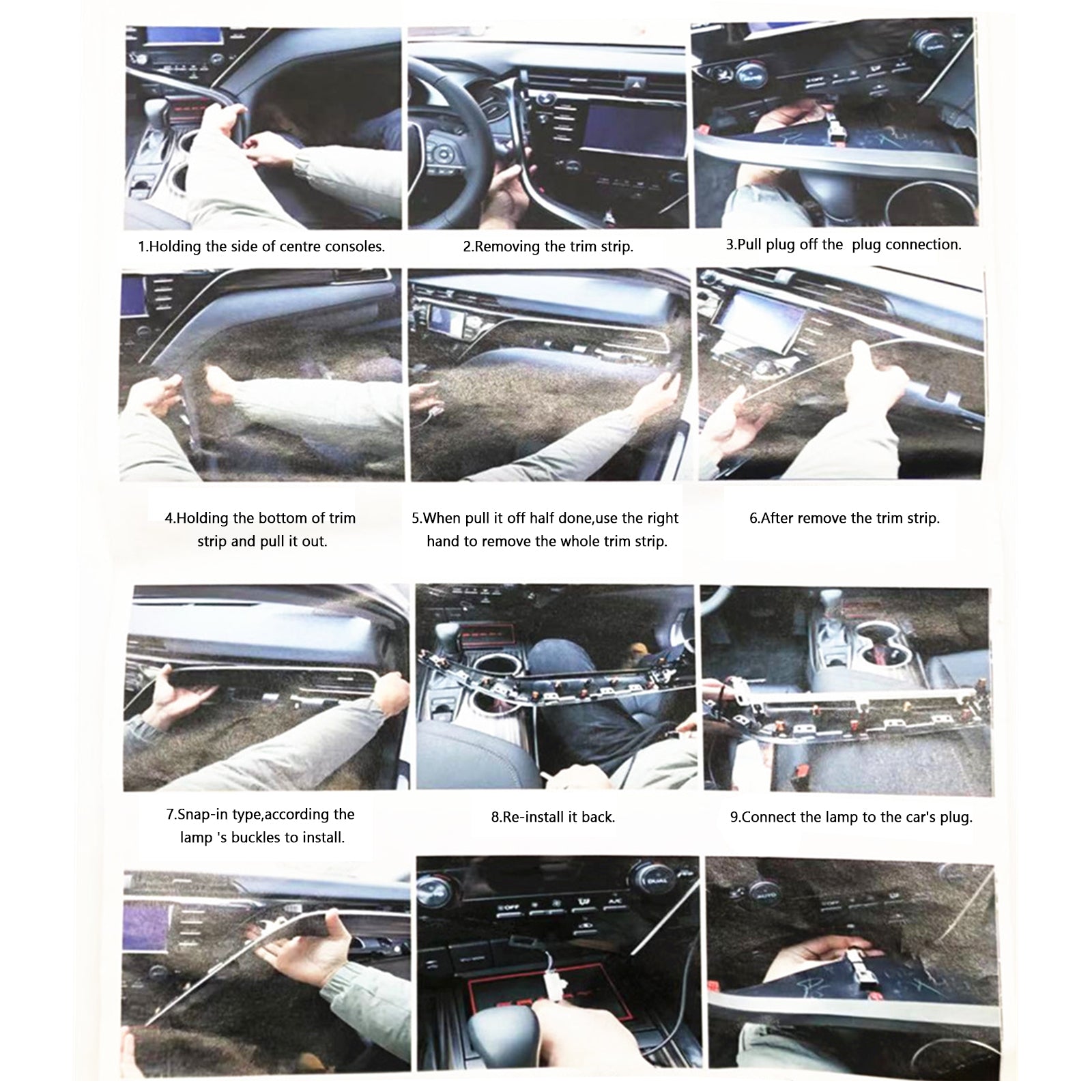 Car LED atmosphere lamp Decorative Lamp Door Light For Toyota Camry 2018-2020 Generic