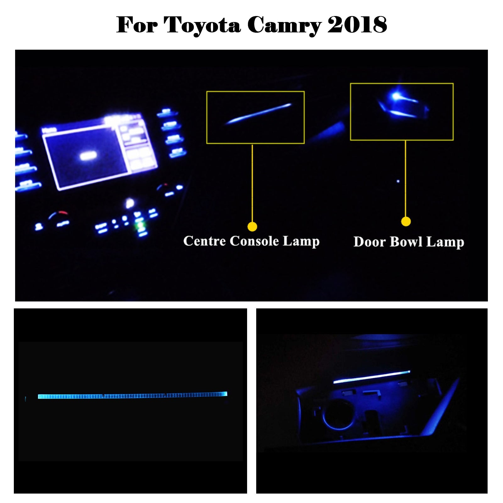 Car LED atmosphere lamp Decorative Lamp Door Light For Toyota Camry 2018-2020 Generic