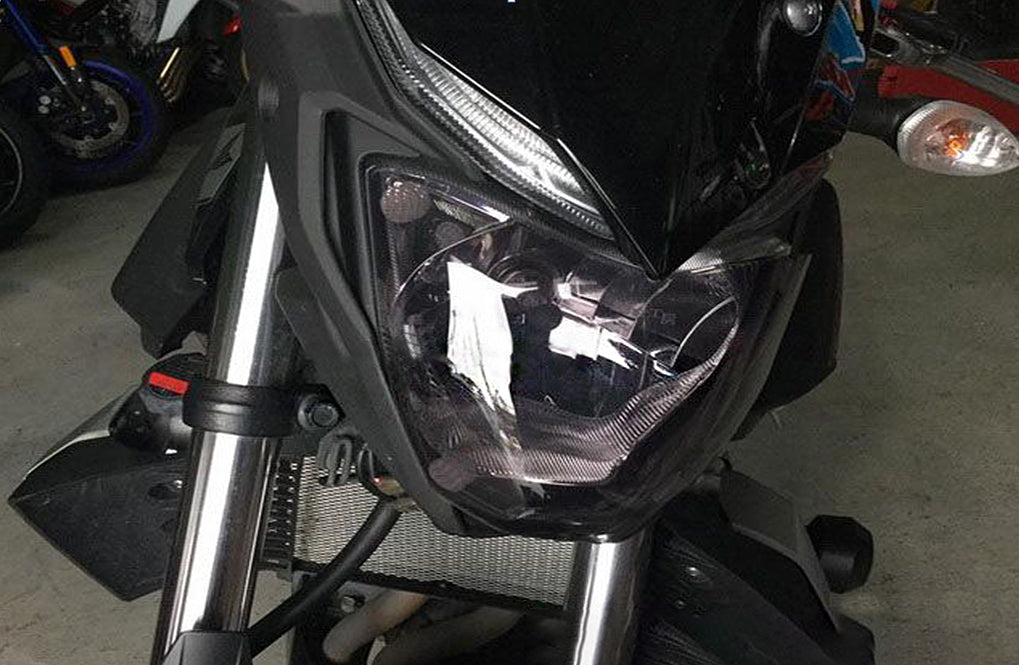Cubierta de lente de protección de pantalla de faro delantero para Yamaha MT-03 MT03 2016-2017 genérico