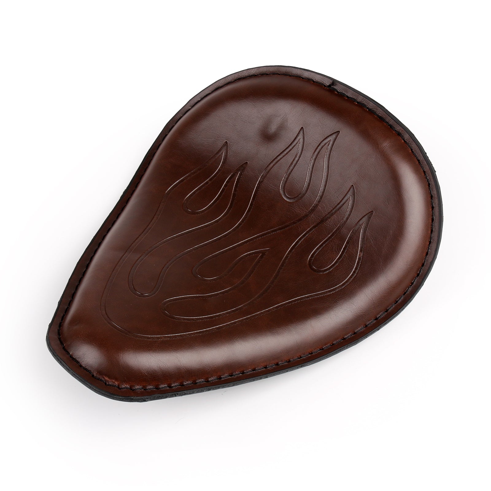 Motorcycle Leather Solo Seat Cushion Pad For Harley Yamaha Suzuki Honda Generic