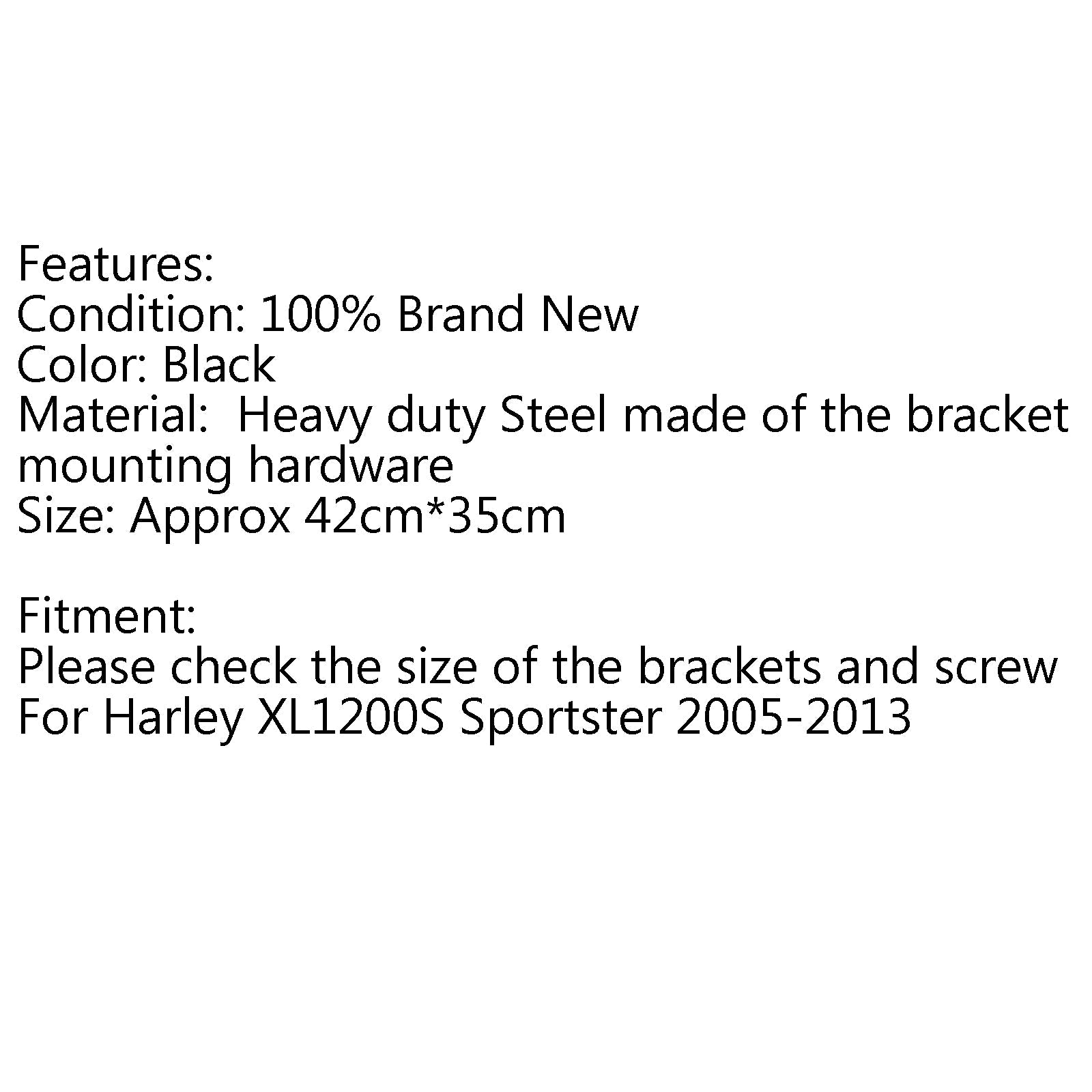 Solo Leather Seat Pillon For XL1200S XL 1200S Sportster 2005-2013 Black Generic