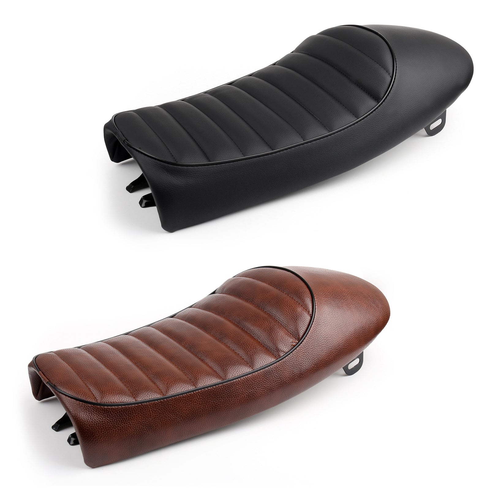 Motorrad schwarz braun buckel brat seat cafe racer vintage kissen sattel für eBa Motorrad schwarz braun buckel brat seat cafe racer vintage kissen sattel für eBa
