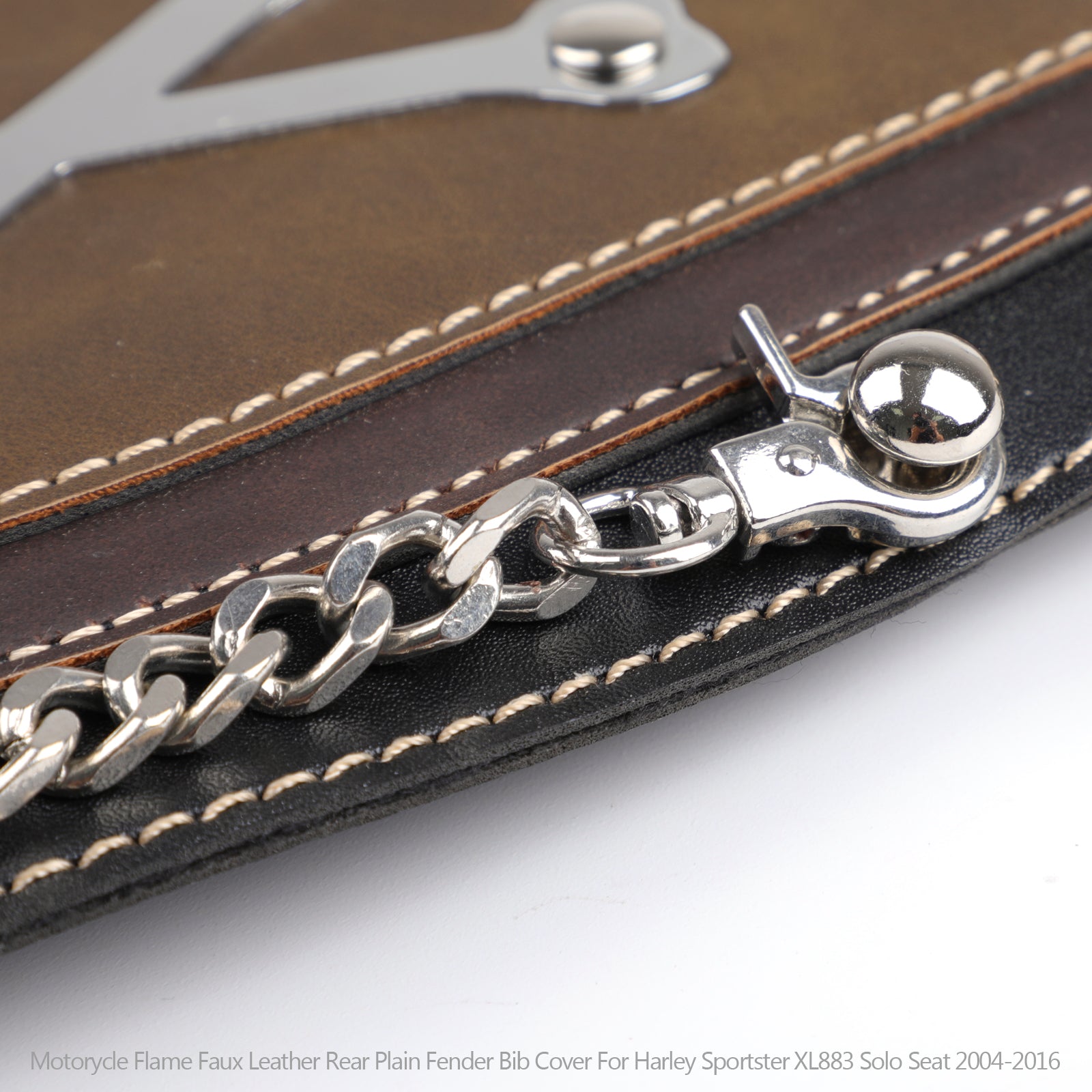 04-16 Harley Sportster XL883 Solo Seat용 가죽 일반 리어 펜더 비브 커버