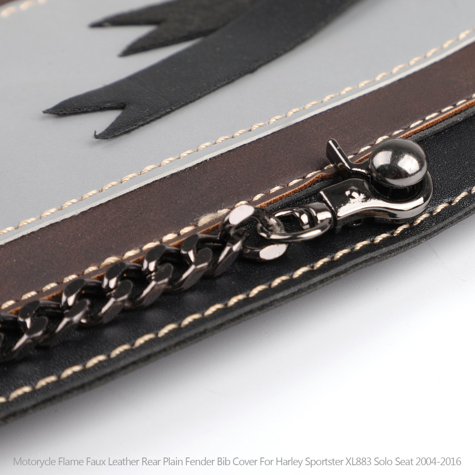 04-16 Harley Sportster XL883 Solo Seat용 가죽 일반 리어 펜더 비브 커버