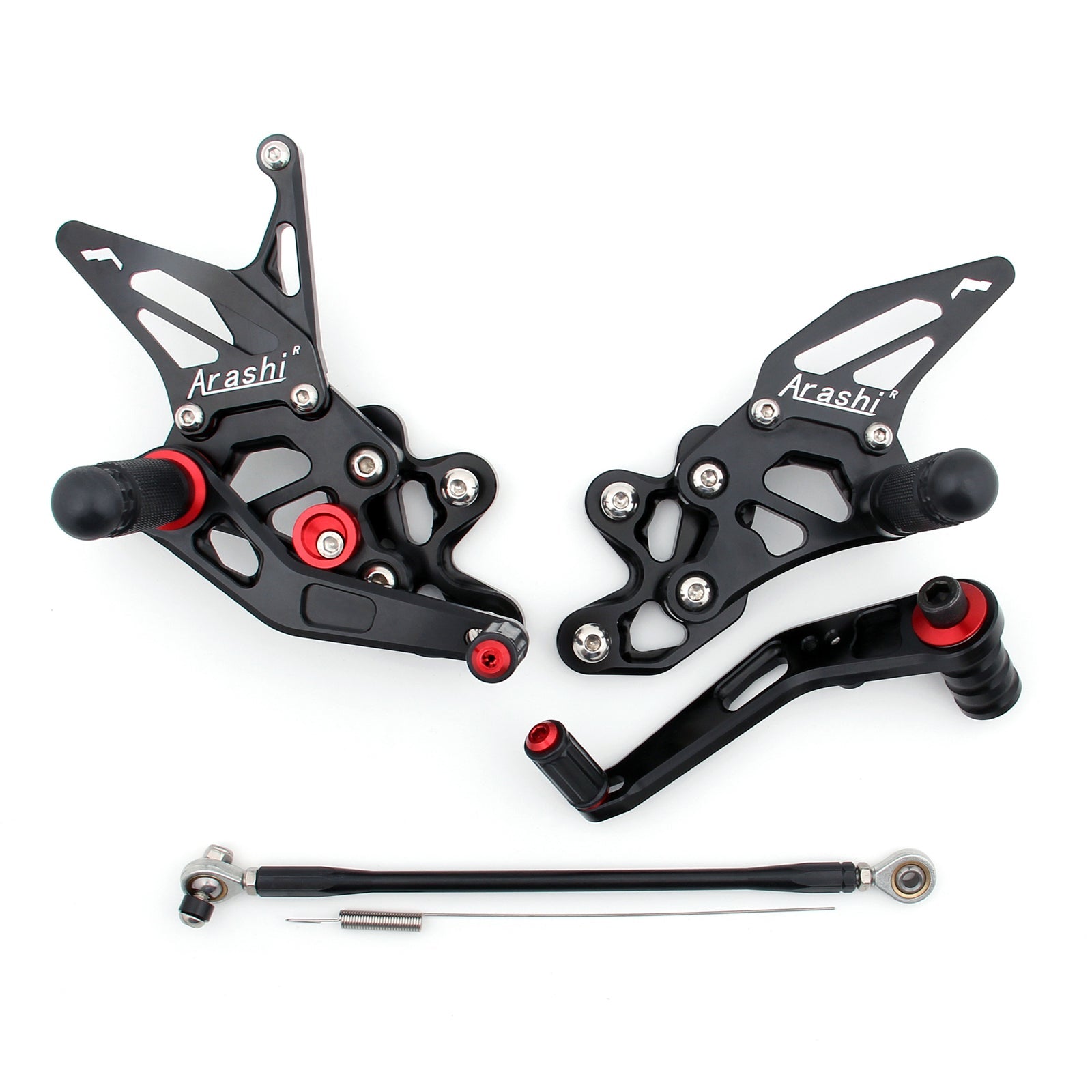 Juego trasero de estribos traseros ajustables para Suzuki GSXR GSX-R 600/750 2006-2009 genérico