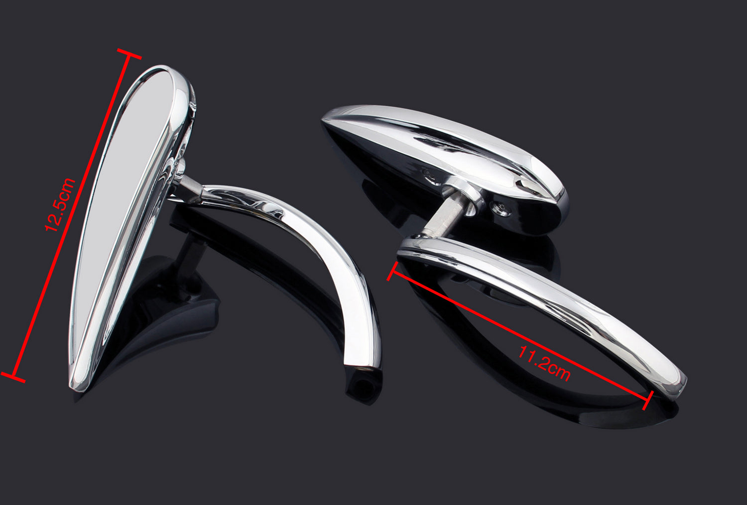 미러 티어드롭 크롬 핏 혼다 스즈키 가와사키 빅토리 할리 제네릭