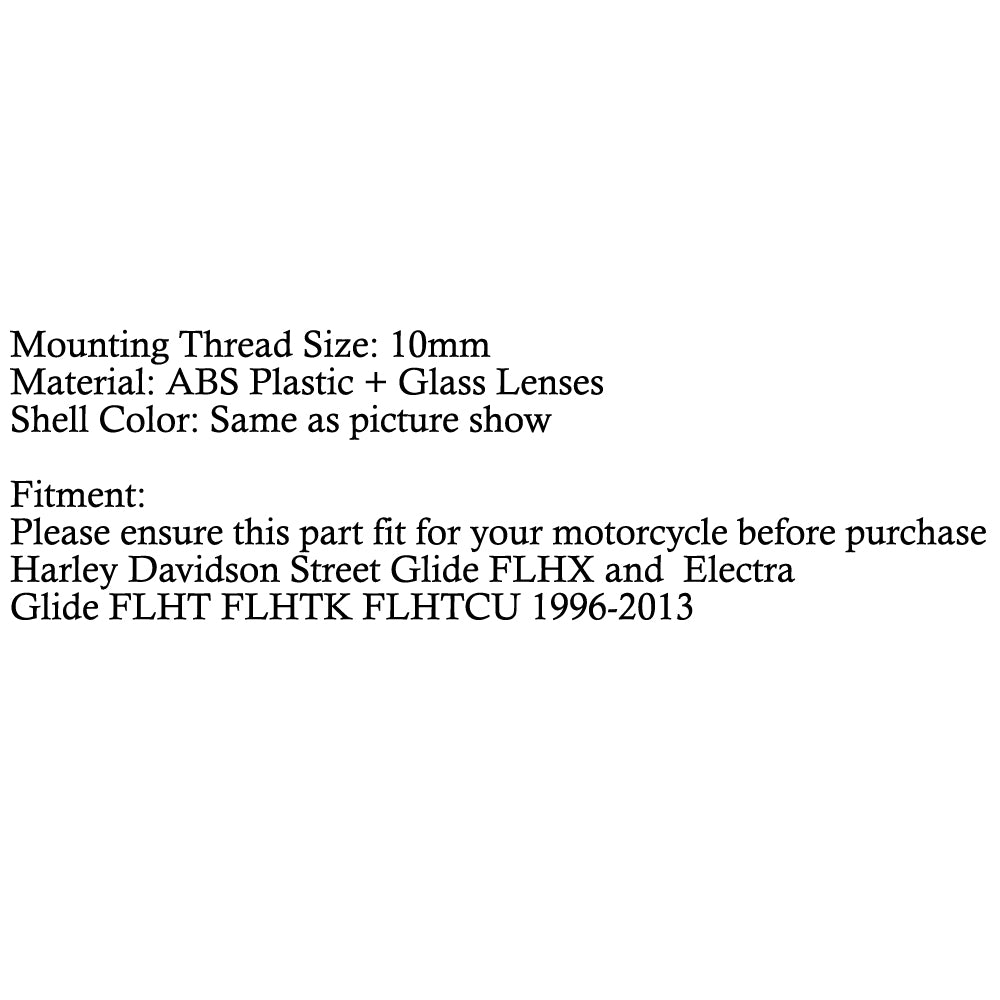 Fairing Mount Mirrors For Harley Electra Street Glide FLHX FLHT FLHTK FLHTCU Generic