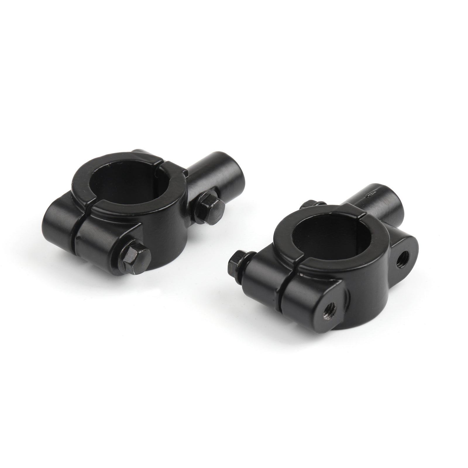 Universal 7/8" Handlebar Mirror Mount Adapter Clamp - 10mm Thread For Motorcycles, Cruisers, Chopper