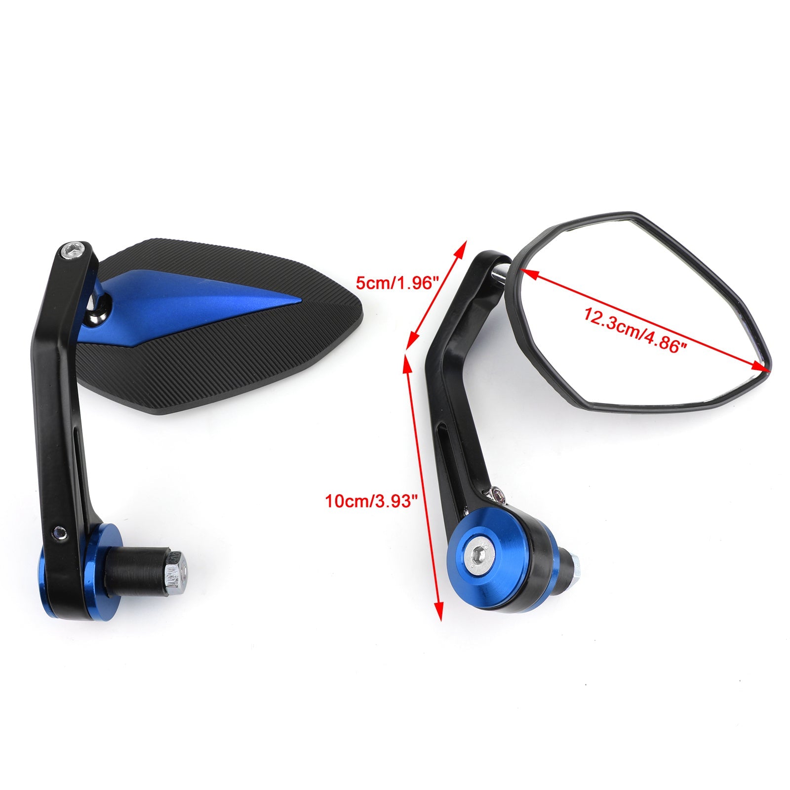 CNC Motorcycle 7/8 Handle Bar End Rearview Side Mirrors For Bobber Cafe Racer Generic