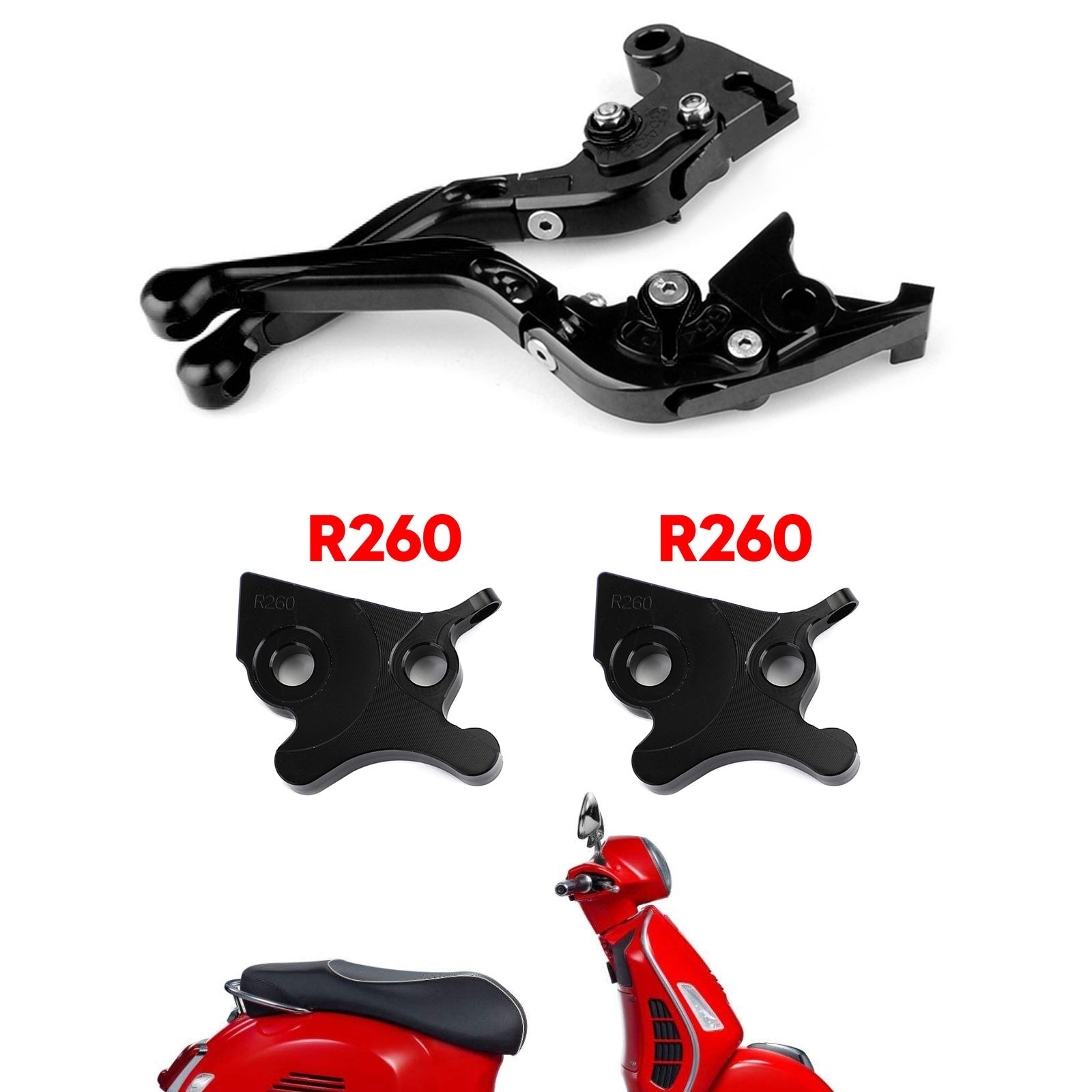 Palanca de freno de embrague ajustable para motocicleta para VESPA GTS 300 Super Generic