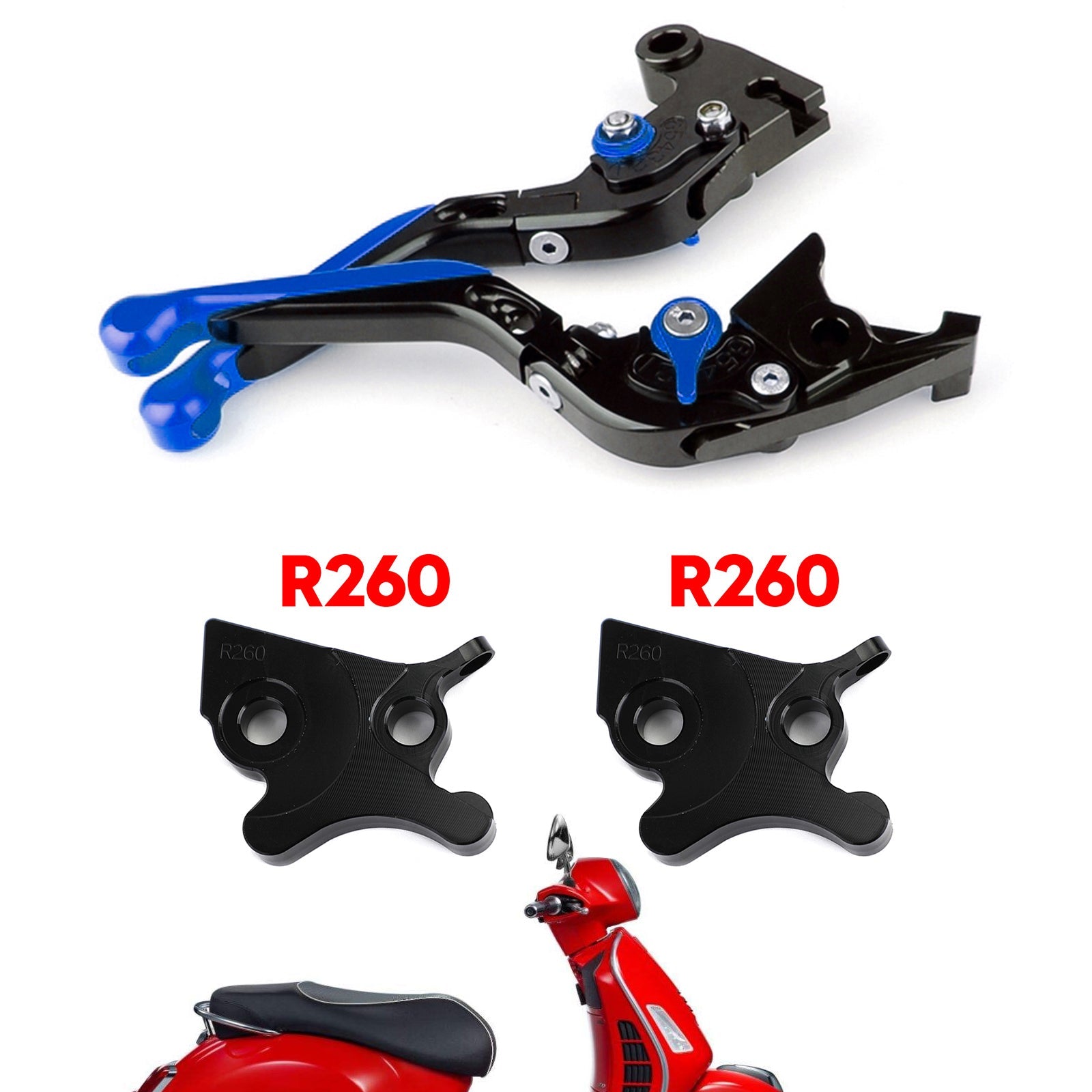 Palanca de freno de embrague ajustable para motocicleta para VESPA GTS 300 Super Generic