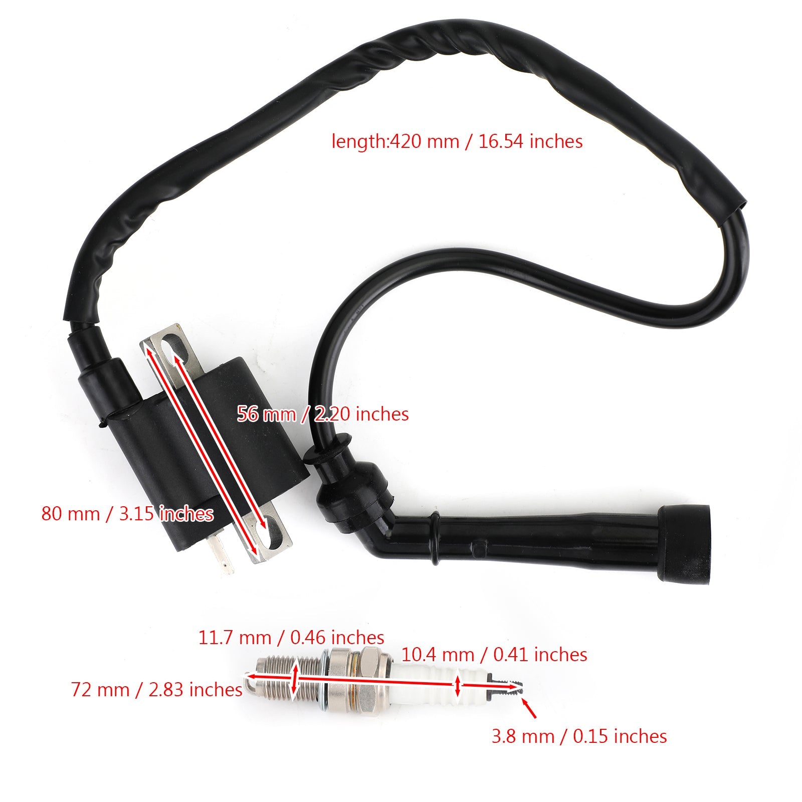 Yamaha Raptor 660R YFM660R Grizzly 660 제네릭에 맞는 프리미엄 점화 코일 점화 플러그