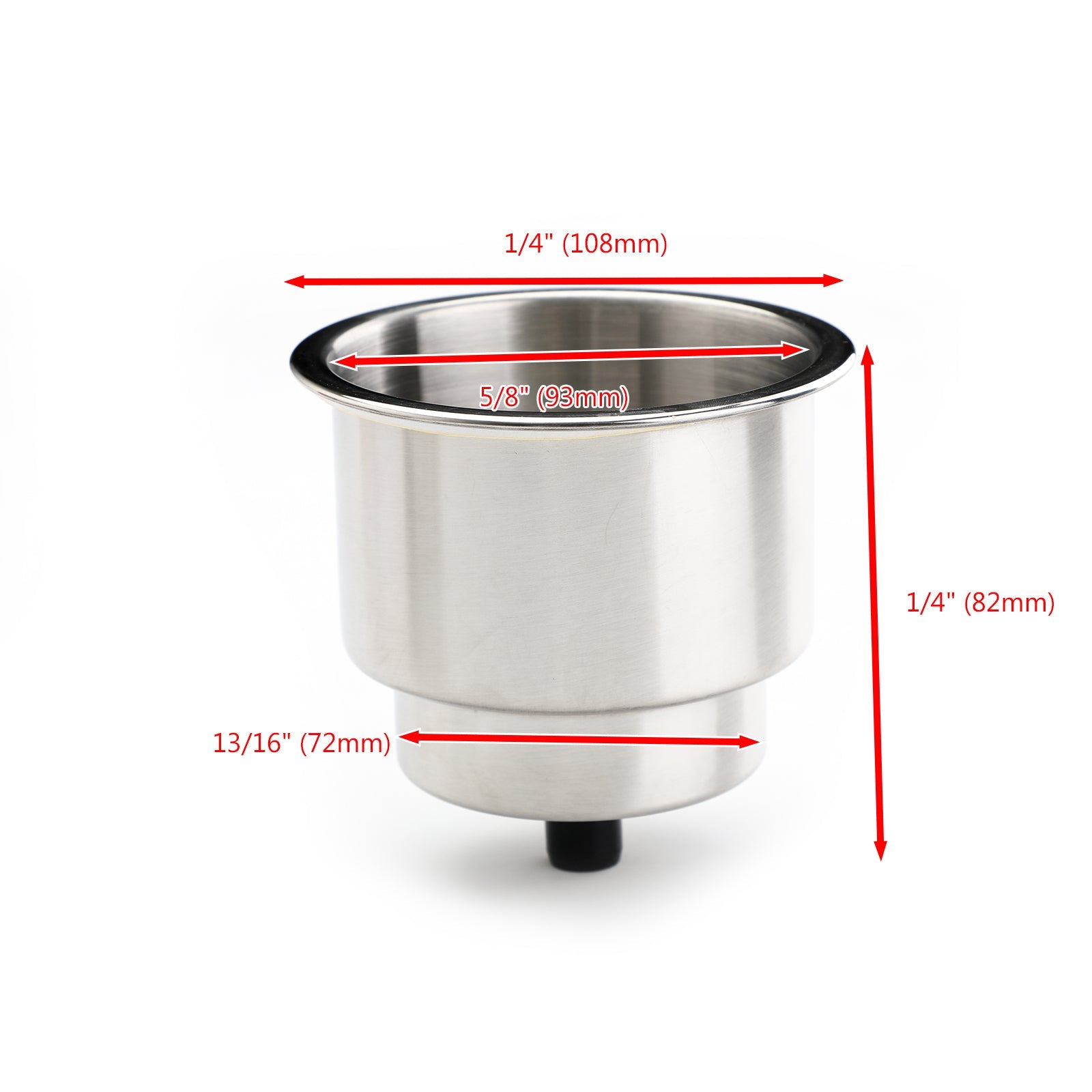 해양 보트 트럭 캠핑카 RV용 브러시드 스테인리스 스틸 컵 홀더 2개
