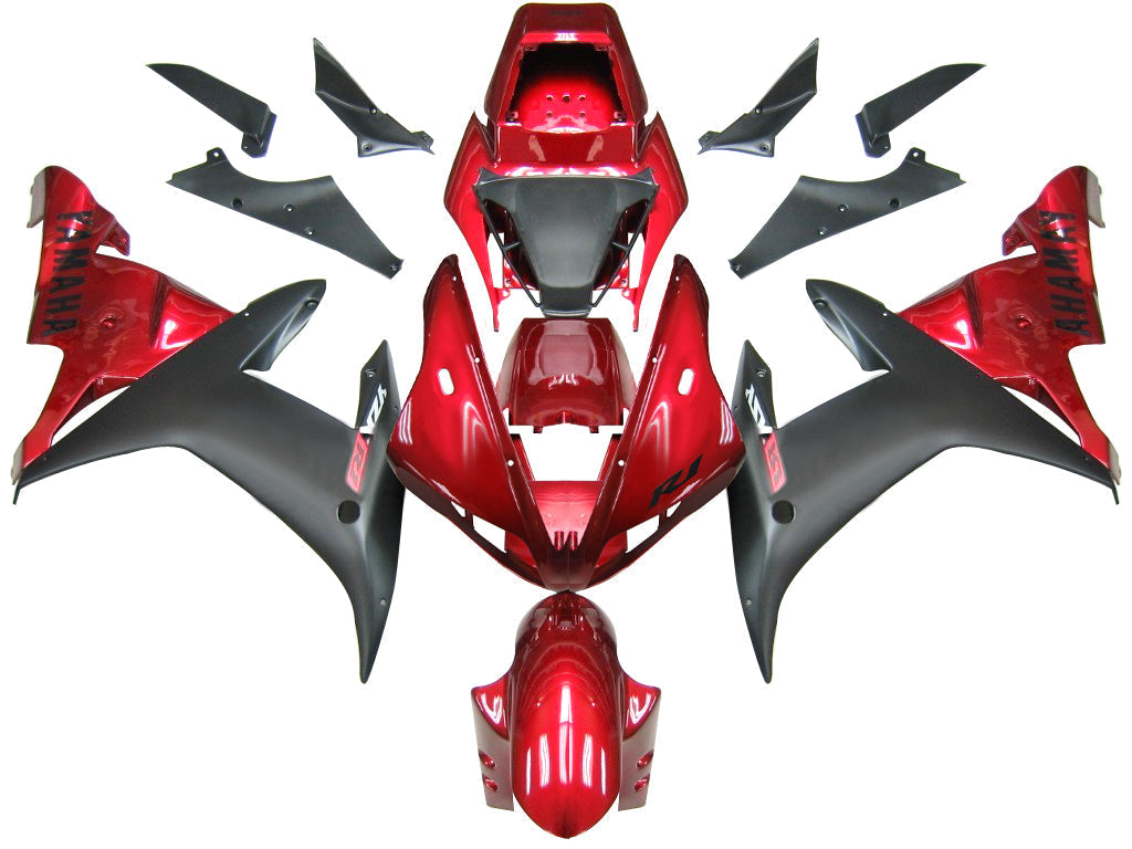 Fairings 2002-2003 Yamaha YZF-R1 Red Black R1 Generic