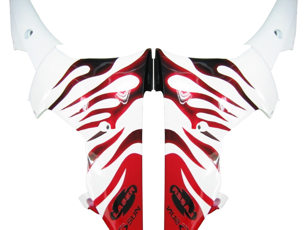 Carenados 2008-2016 Yamaha YZF-R6 Blanco y Rojo Flame R6 Genérico