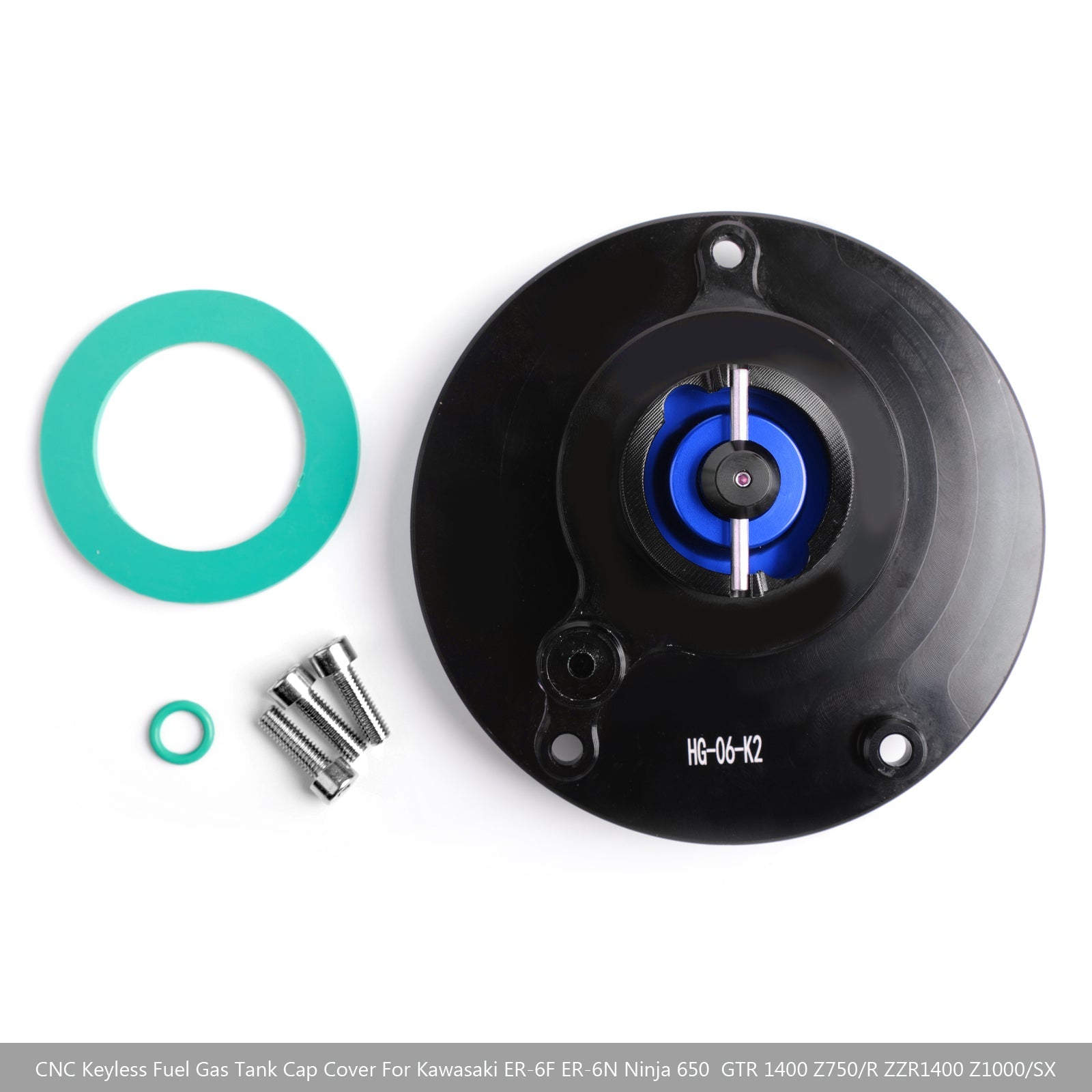 CNC Fuel Gas Tank Cap For Kawasaki Z750/R Z800 Z1000/SX Ninja 600/650/1000 08-18 Generic