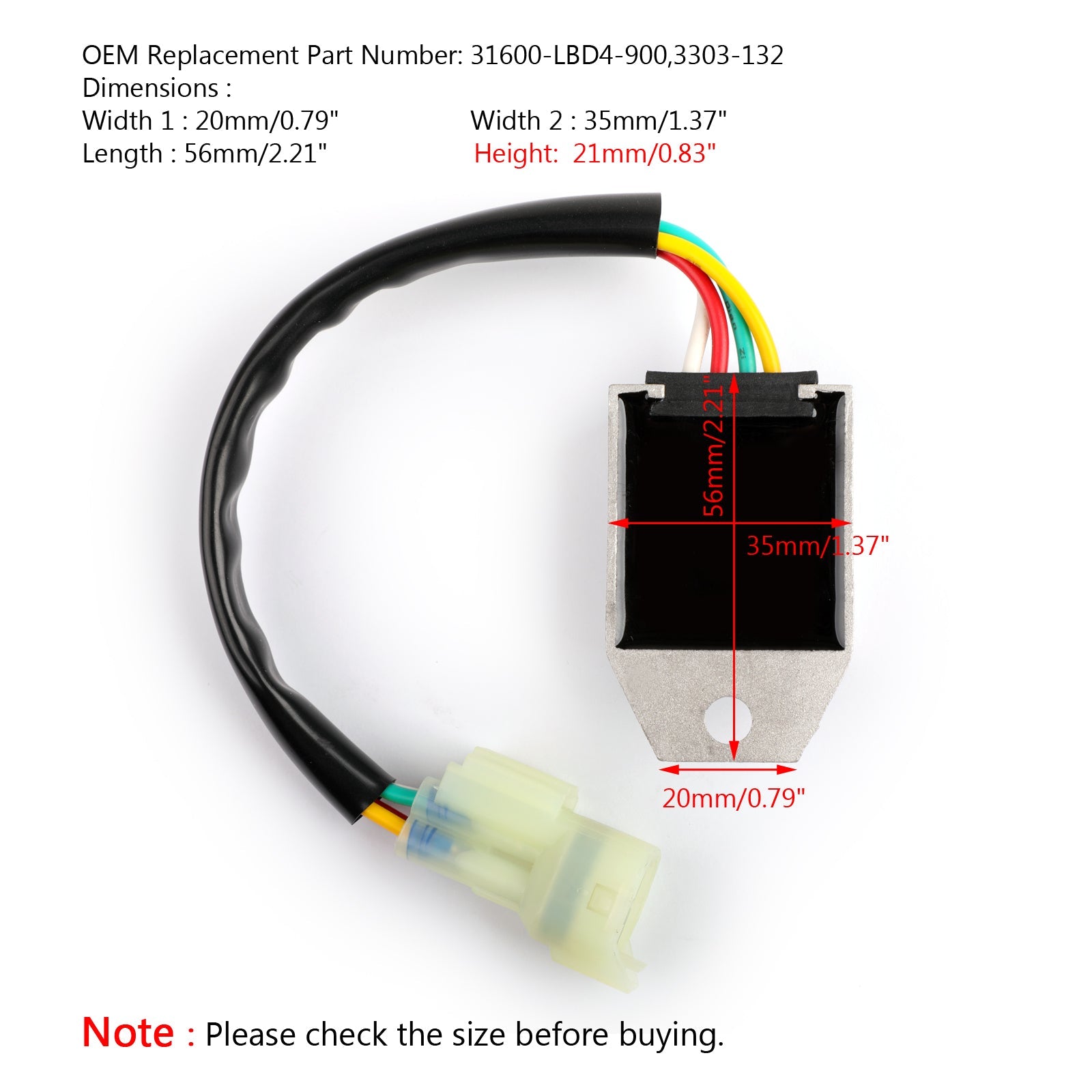 2004-2007 89cc KYMCO Mongoose 50 70 90 Nuevo regulador de voltaje Rectificador 12V