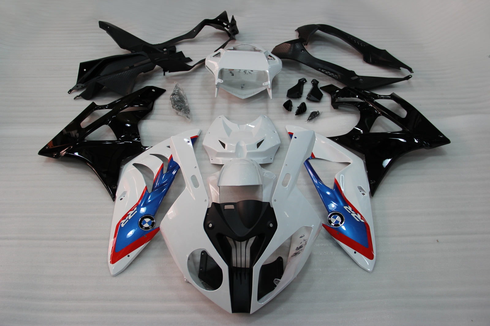 Fairings for 2009-2014 BMW S1000RR White Black SRR Generic