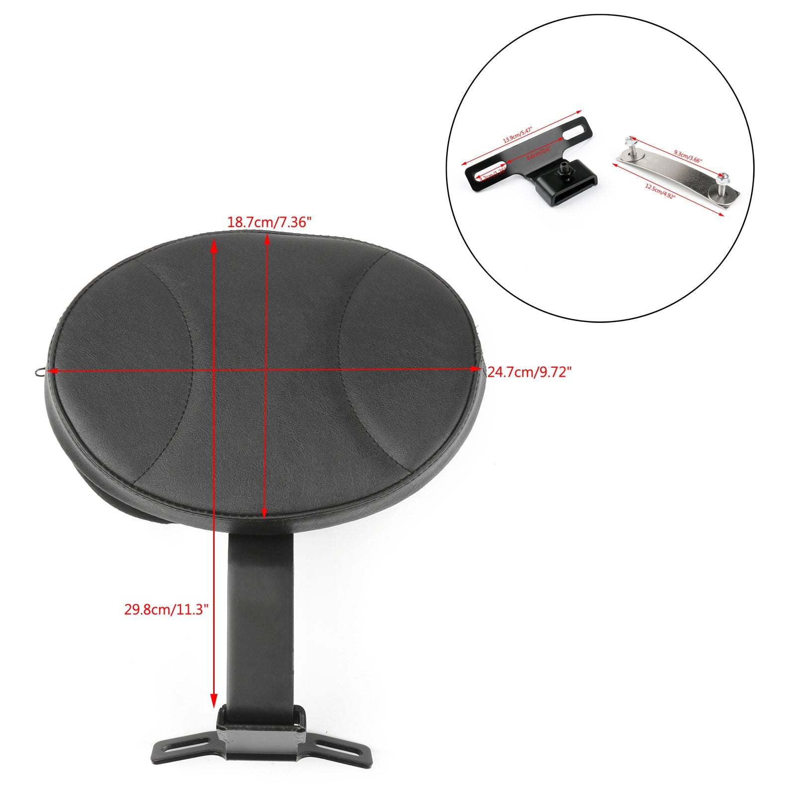 Almohadilla del respaldo del asiento del conductor para Harley Fatboy Heritage Softail Generic 2007-2017