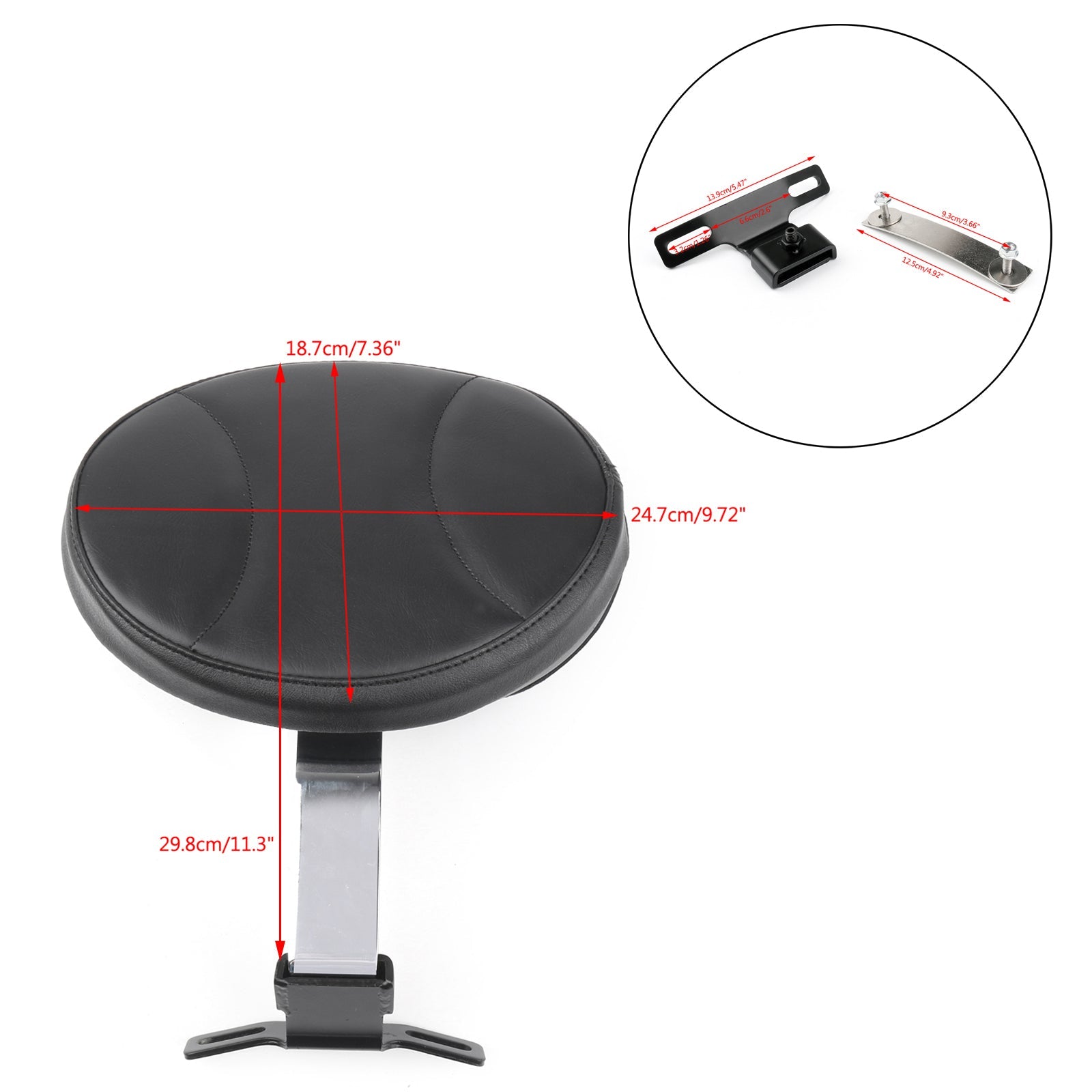 Almohadilla del respaldo del asiento del conductor para Harley Fatboy Heritage Softail Generic 2007-2017