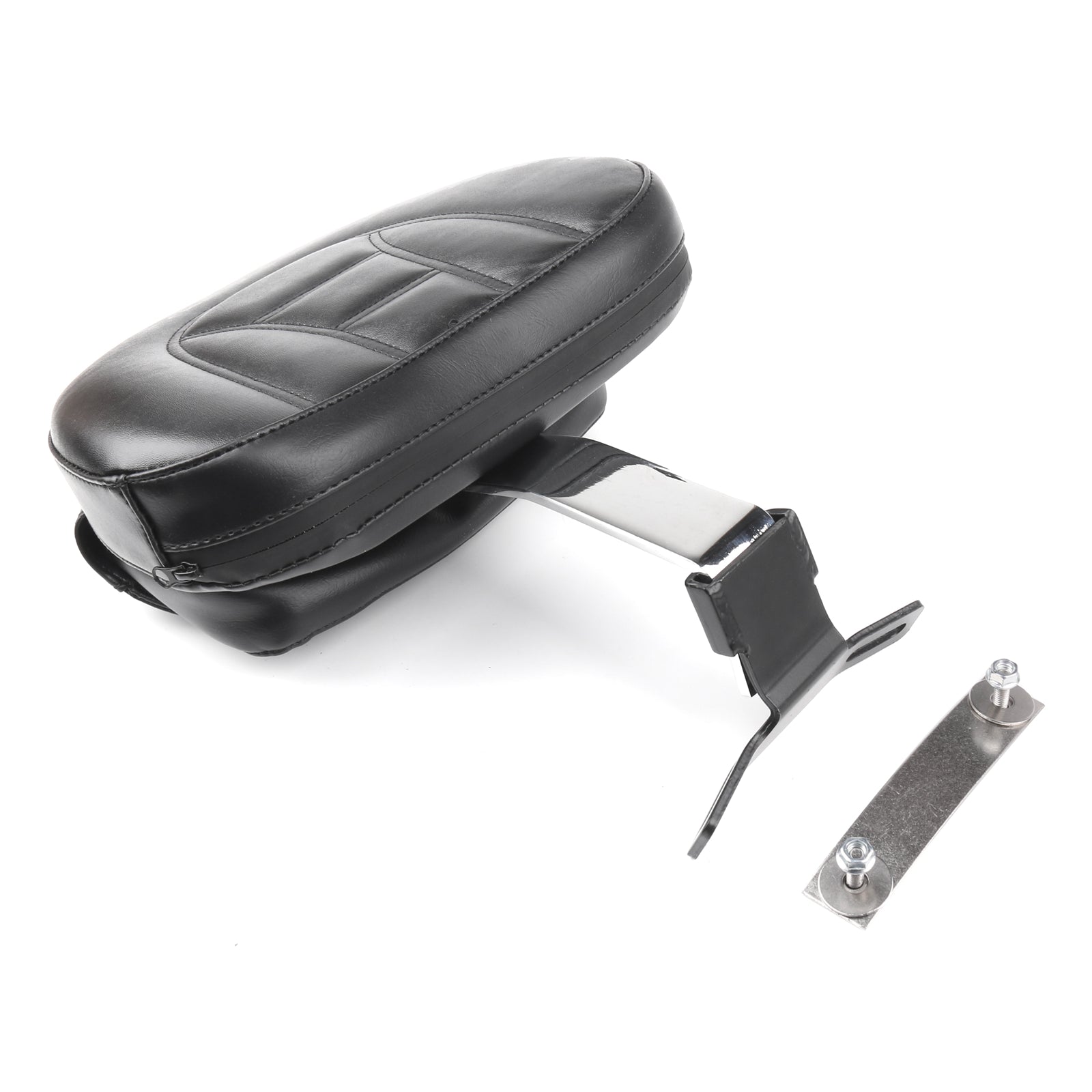 Adjustable Driver Rider Backrest Pad For 07-2019 Fatboy Heritage Softail FLSTF