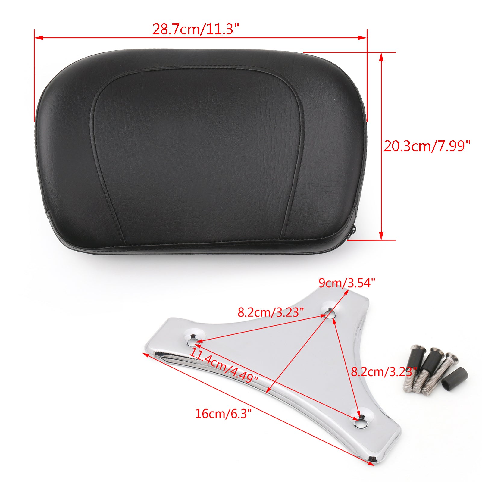 Sissy Bar Backrest Pad For Harley Electra Glide Road King Road Gilde 09-14 Generic