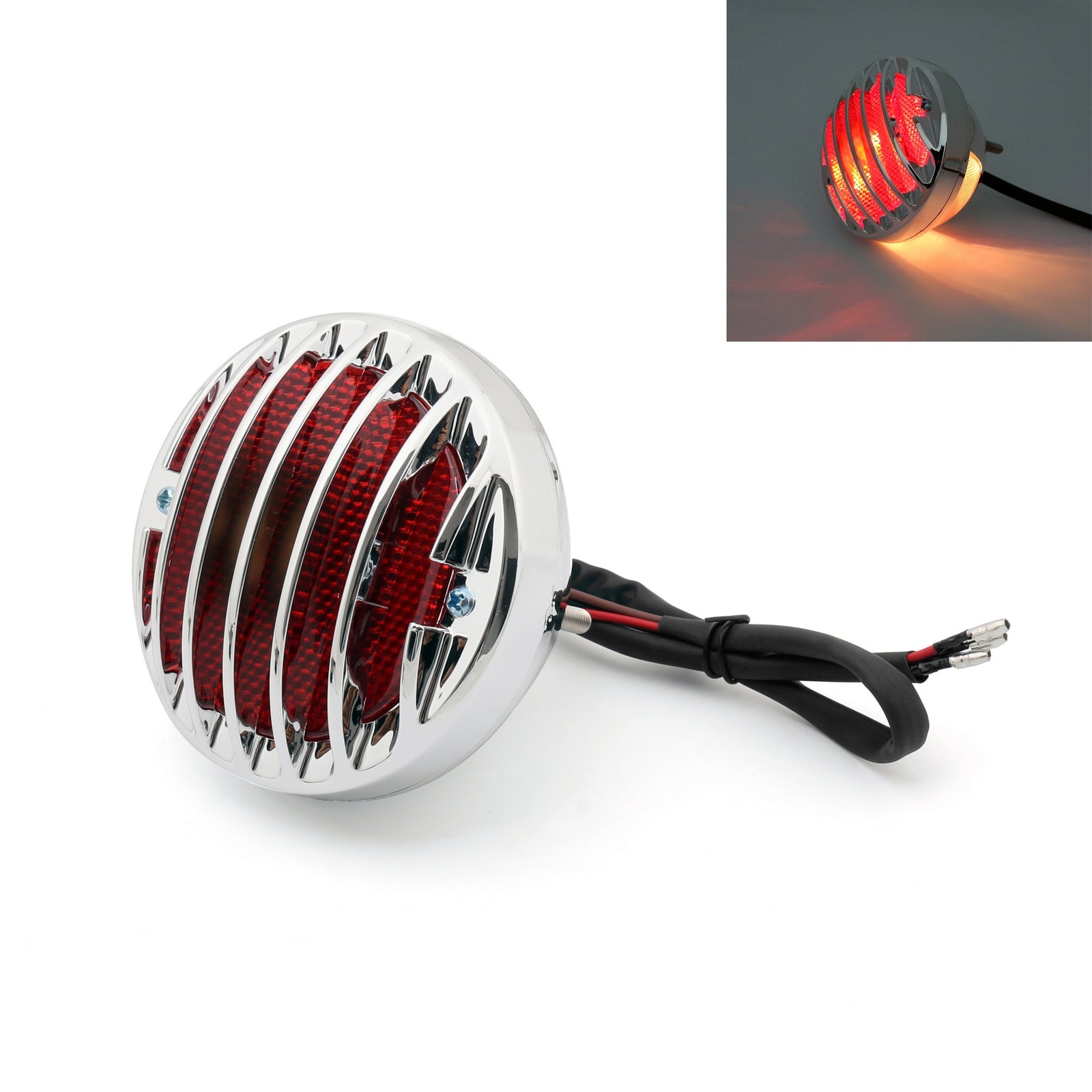 할리 바버 쵸퍼 랫 커스텀 제네릭용 원형 오토바이 테일 브레이크 라이트