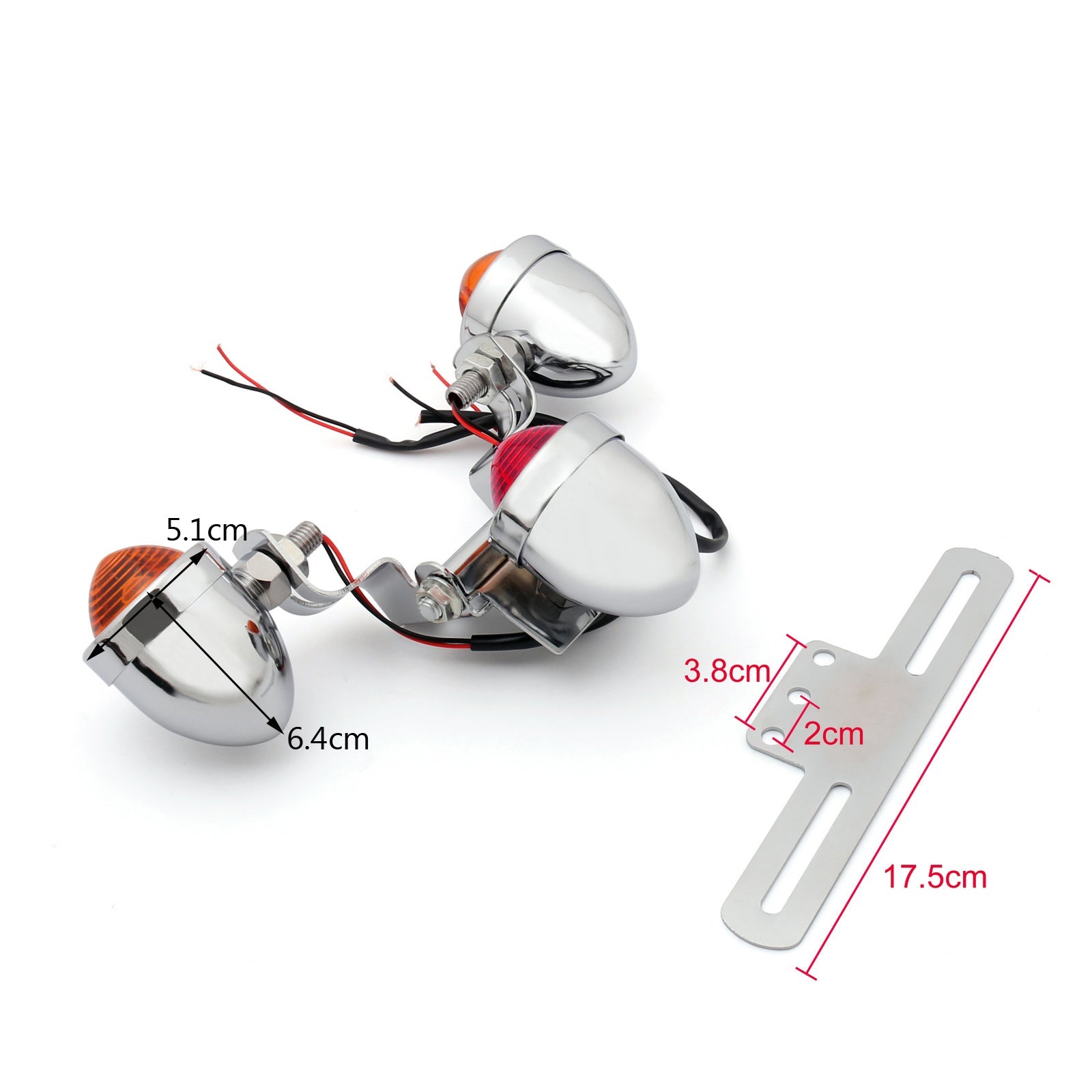 범용 오토바이 마운트 번호판 브래킷 테일라이트 브레이크 라이트 일반