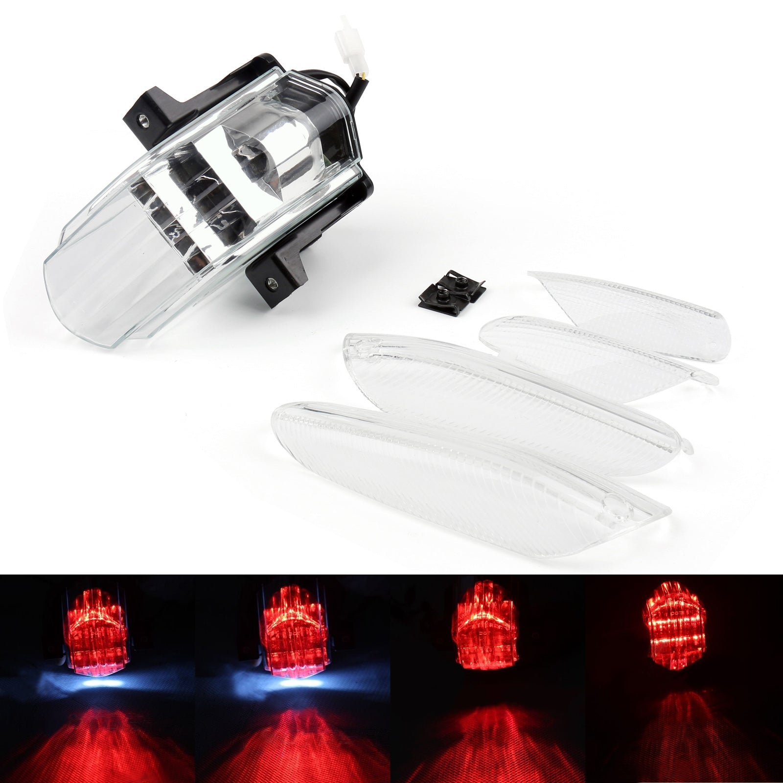 Clear LED Tail Light with Turn Signals Fit For Aprilia RSVR Factory RSV1000 Generic