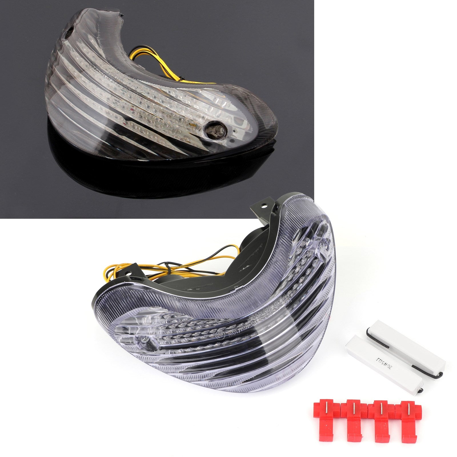 Smoked Black LED Taillight For Suzuki SV 650 – 12V, Red Light, Gray Tint Lens