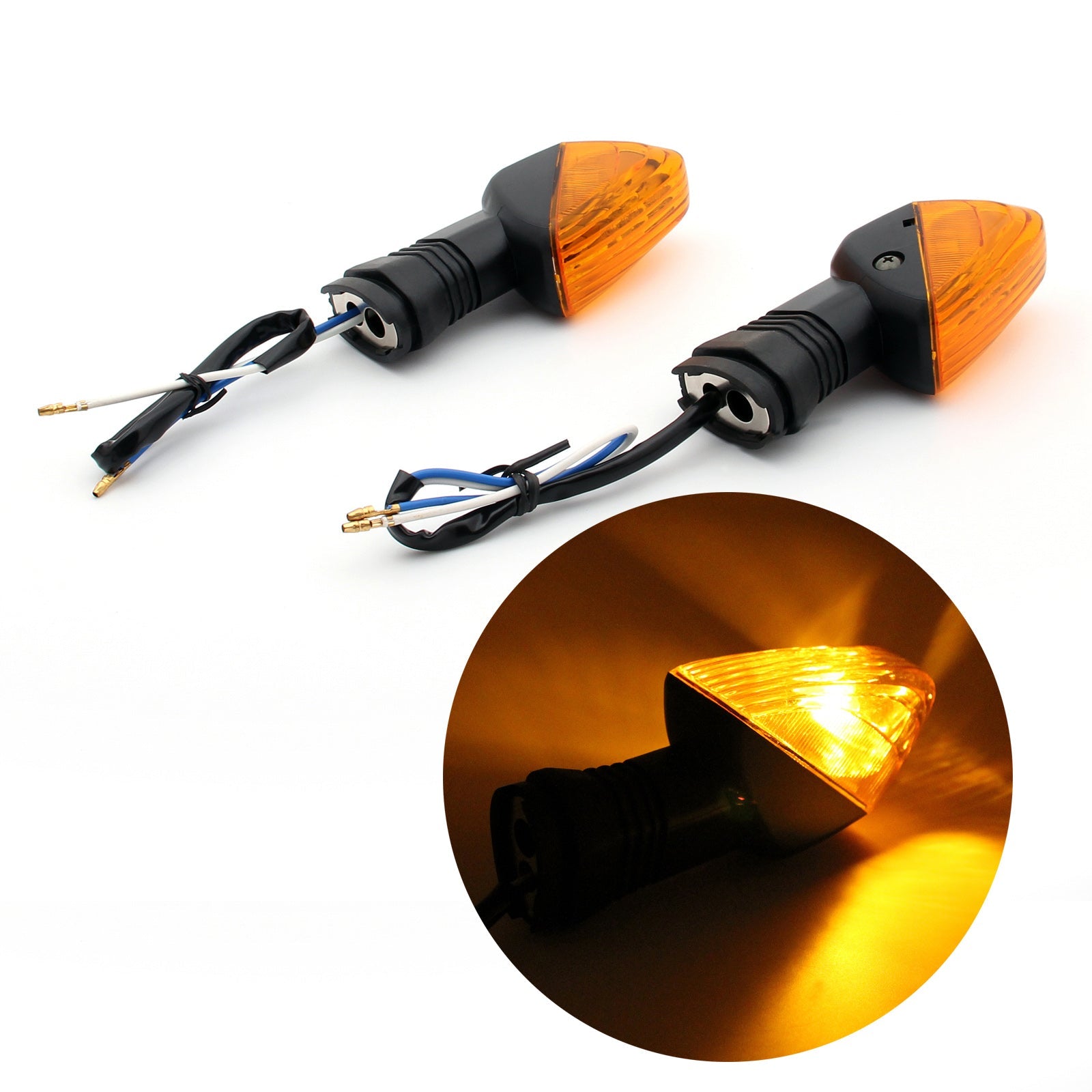 Rear Turn Signals For Kawasaki ZX-6R (09-2011) Z 1000 (07-2009) Z 750 (07-2011) Generic