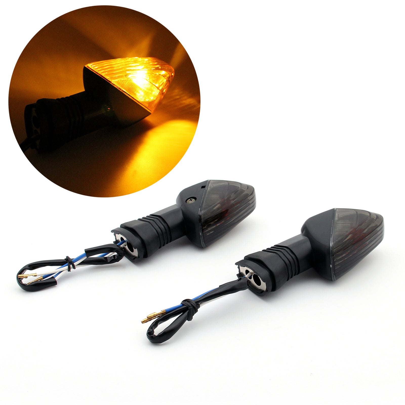 Rear Turn Signals For Kawasaki ZX-6R (09-2011) Z 1000 (07-2009) Z 750 (07-2011) Generic