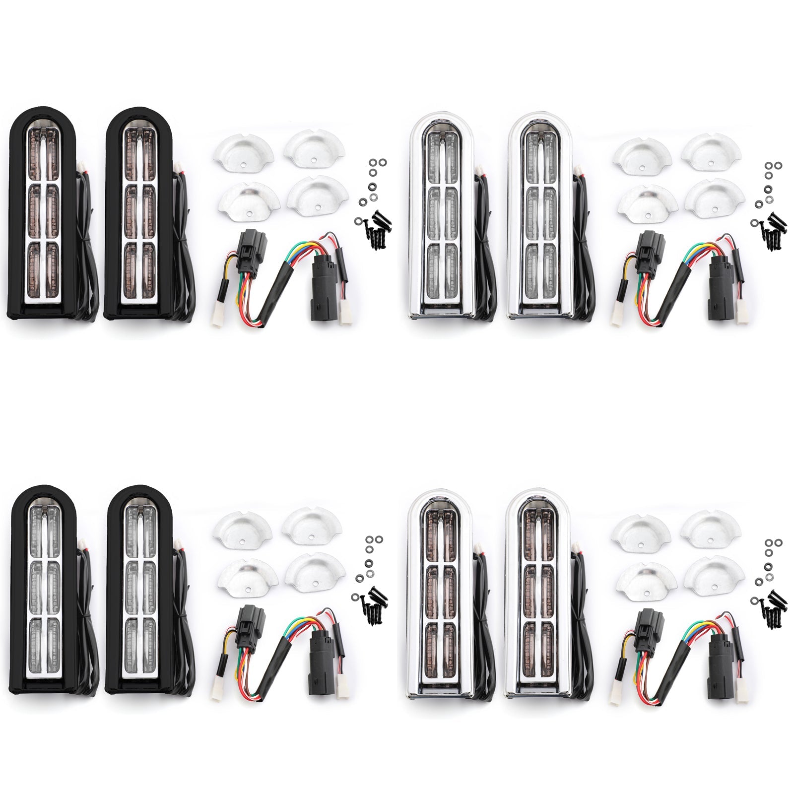 LED Inserts Saddlebag Filler Support Lights For Harley Touring Electra Glide