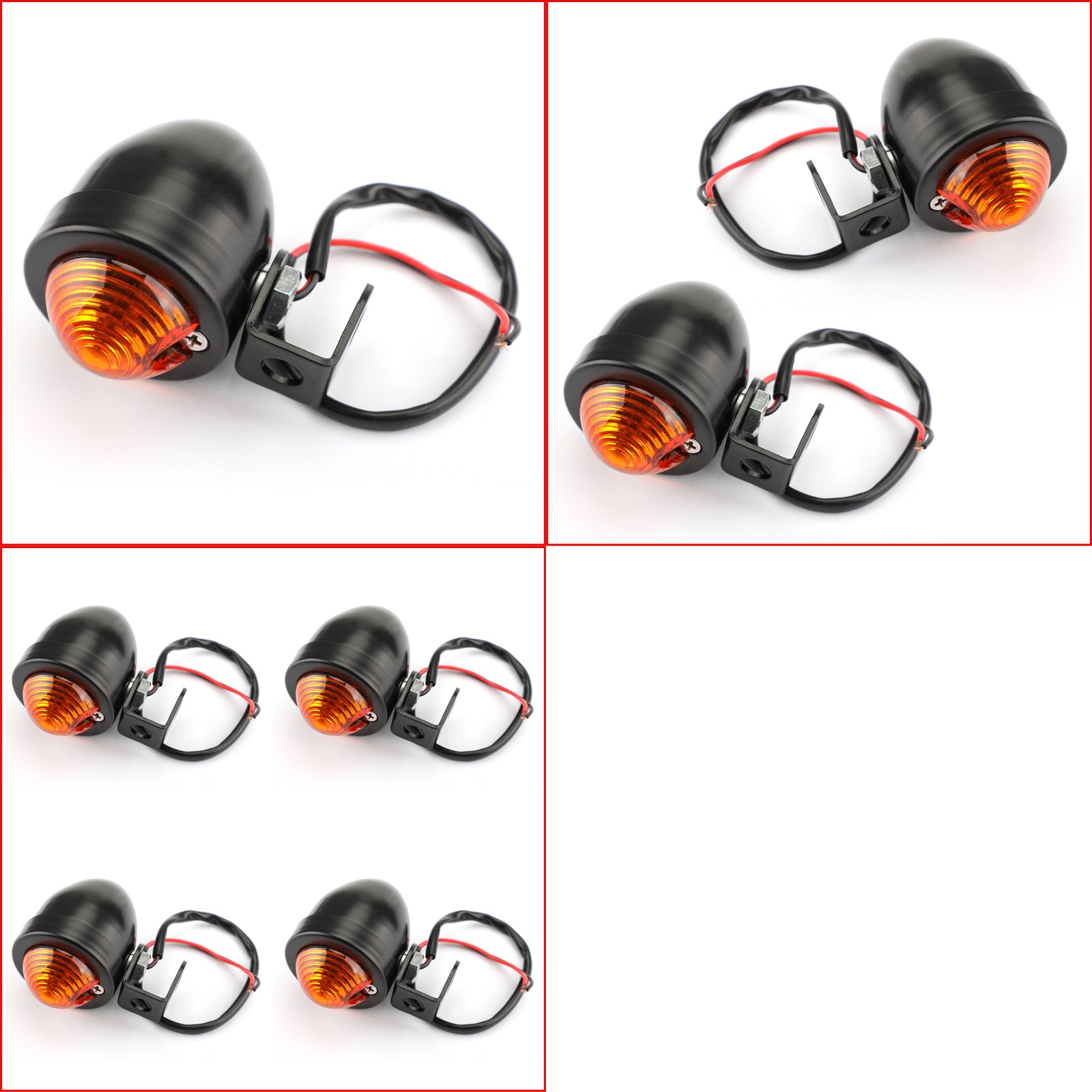 Universal Mini Motorcycle Turn Signal Lights – Compatible With Honda CB, Shadow, Nighthawk (4PCS)