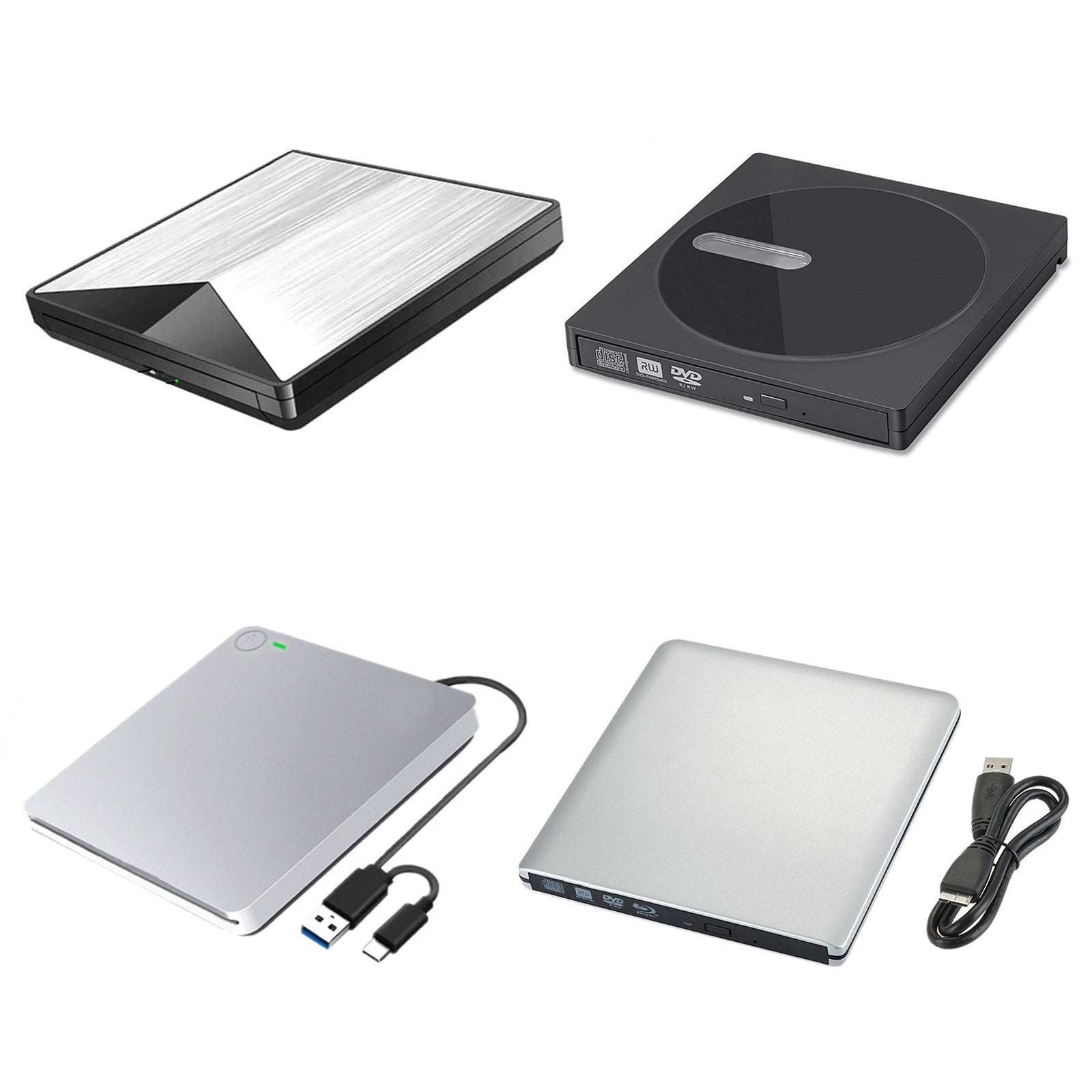6X Blu ray Burner USB Externo Super Slim BD DVD CD RW Disc Writer Reproductor de películas