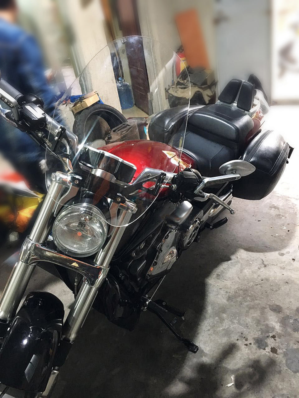 VRSCF V-ROD MUSCLE 2009-2017용 전면 윈드실드 윈드스크린 일반