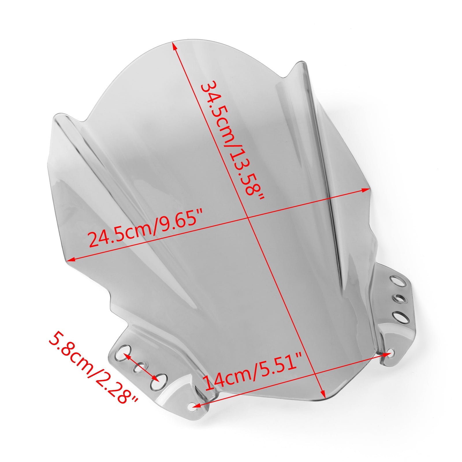 ABS Motorcycle Windshield Windscreen For Kawasaki Ninja 250SL 2015-2017 Generic