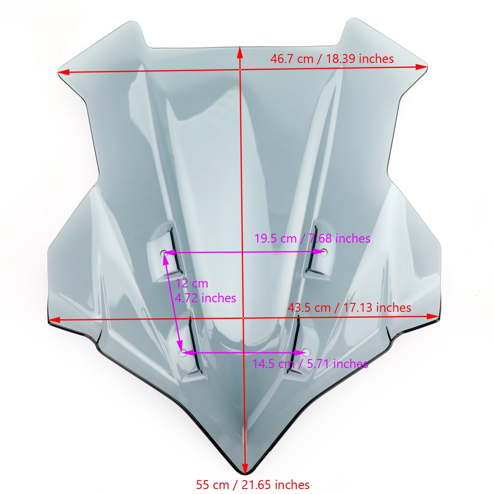 Parabrisas de motocicleta para Yamaha MT-09 Tracer GT Tracer 900 GT 18-20 genérico