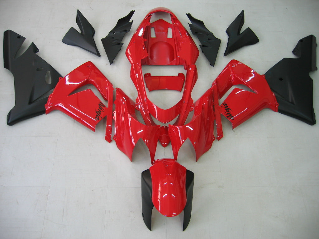 Fairings 2004-2005 Kawasaki ZX10R Red and Black Ninja Generic
