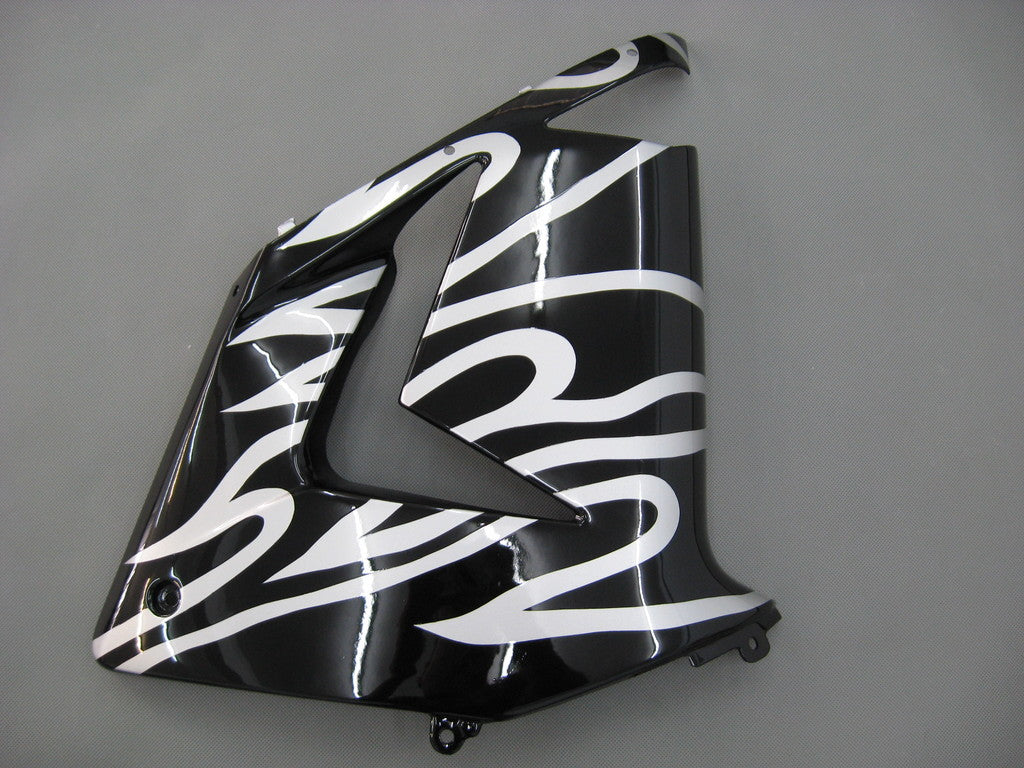 Fairings 2004-2005 Kawasaki ZX 10R Black & Silver Flame Ninja Generic