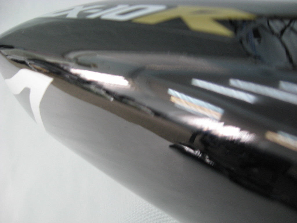 Fairings 2004-2005 Kawasaki ZX 10R Black & Silver Flame Ninja Generic