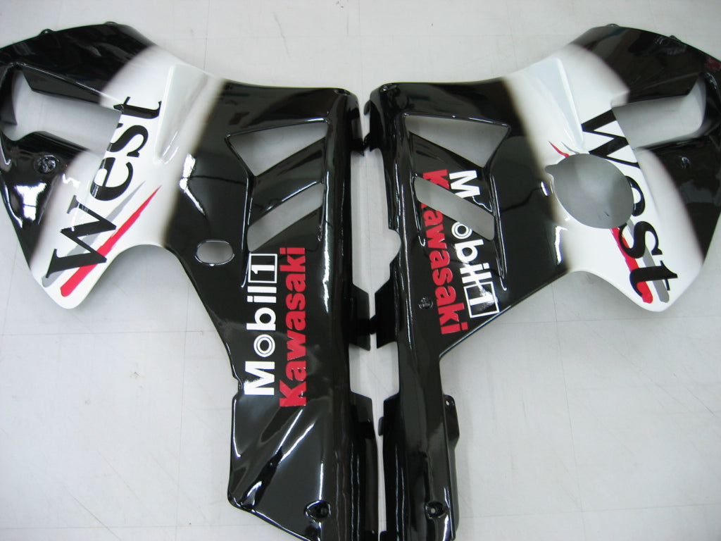 Fairings Kawasaki ZX12R Ninja Black White West (2002-2005) Generic