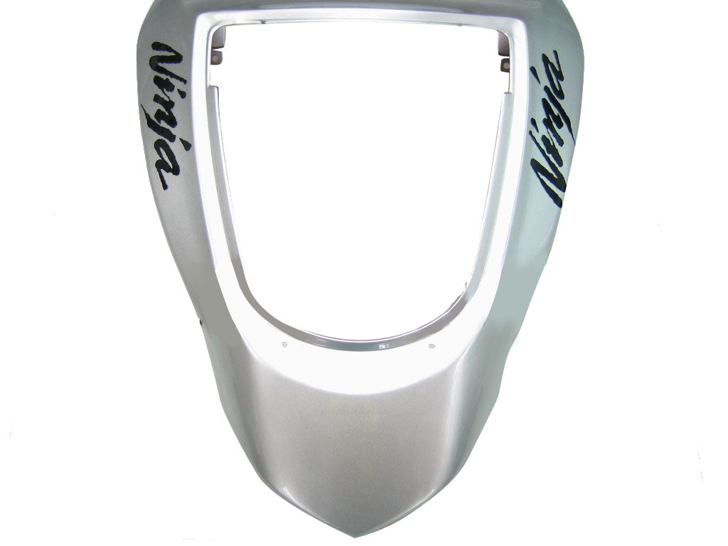 Fairings 2003-2004 Kawasaki ZX6R 636 Silver & Red Flame Ninja Generic
