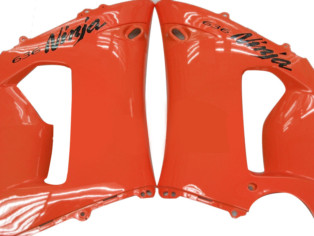 Fairings 2005-2006 Kawasaki ZX6R 636 Orange Black elf Ninja Generic